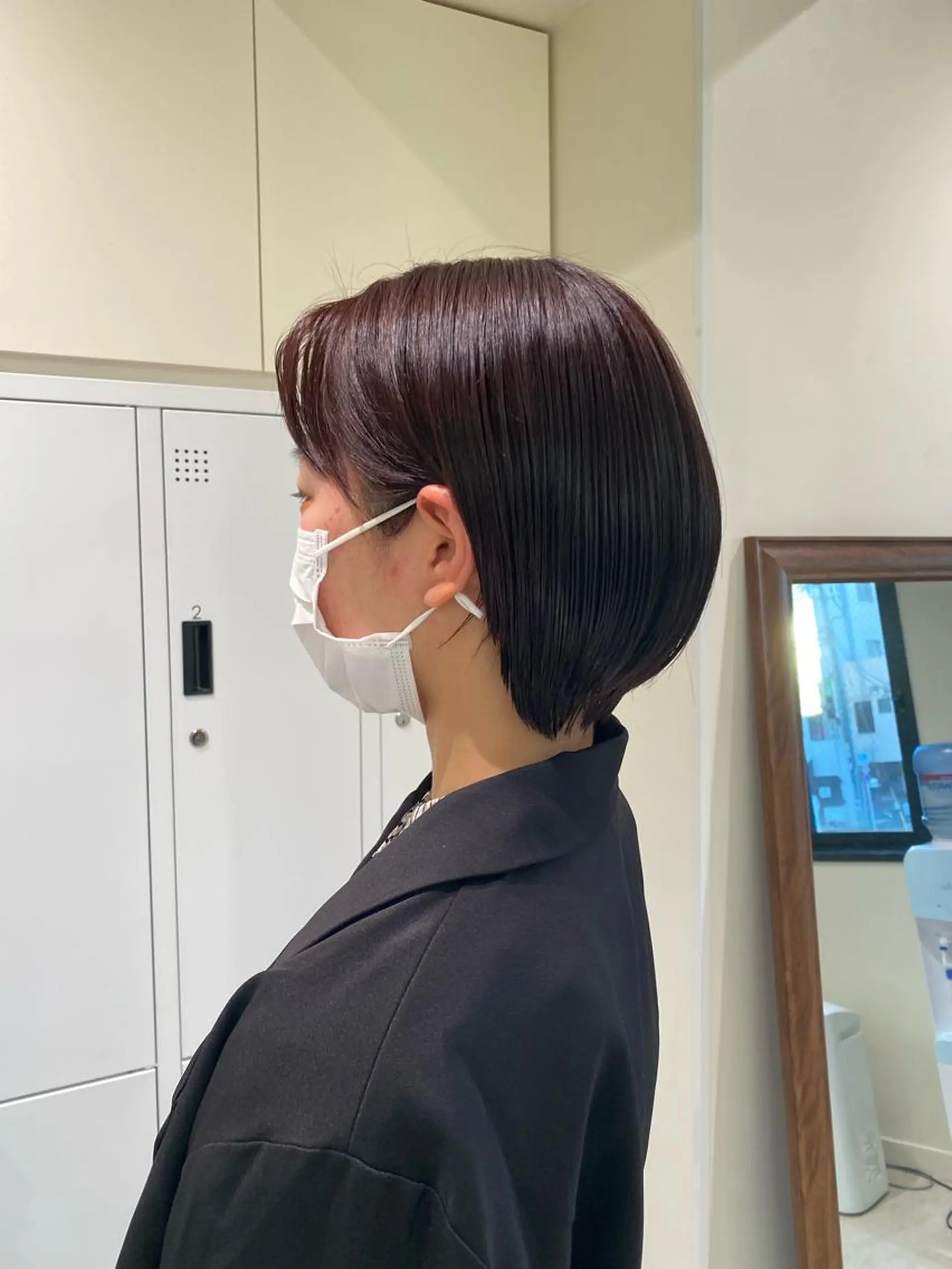 ショート カラー ディープラベンダー ラベンダーカラー 暖色カラー /ヘアアレンジ/花鈴のヘアスタイル