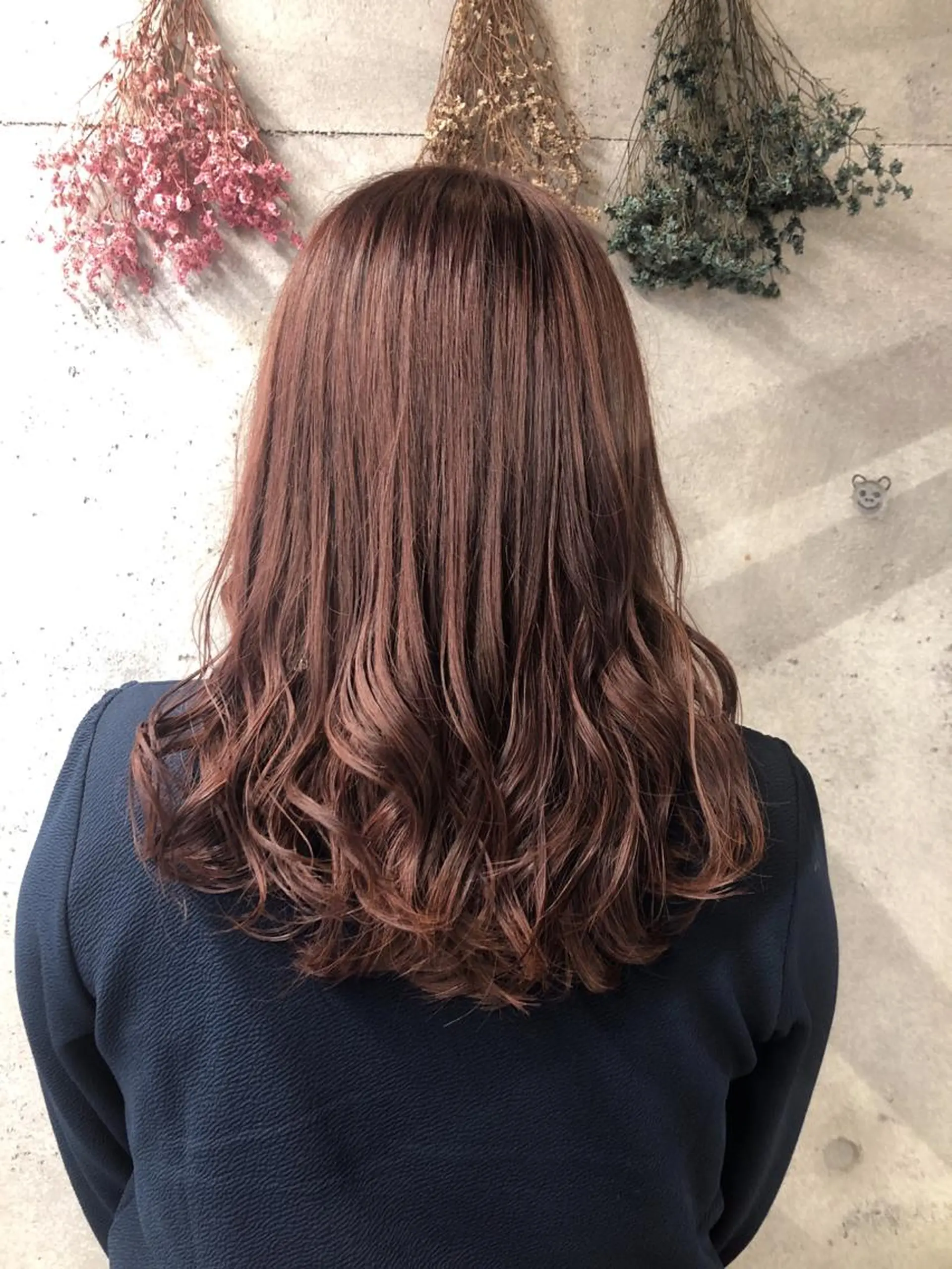 ロング カラー ブラウンカラー ピンクカラー ピンクブラウン wakana 【ブリーチカラー】のヘアスタイル