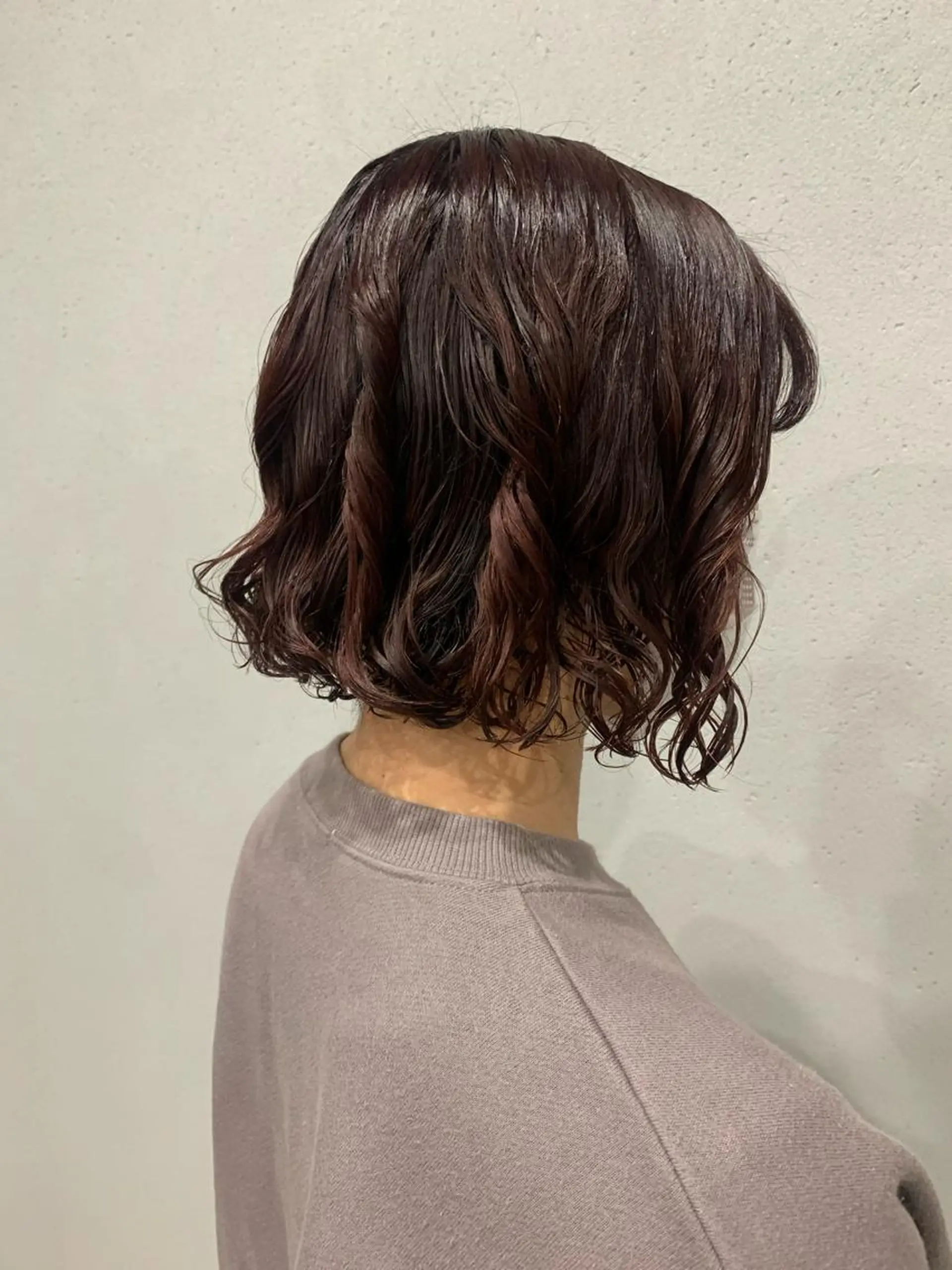 ミディアム パーマ ボブパーマコテ巻き風 パーマNo1深江秀平のヘアスタイル