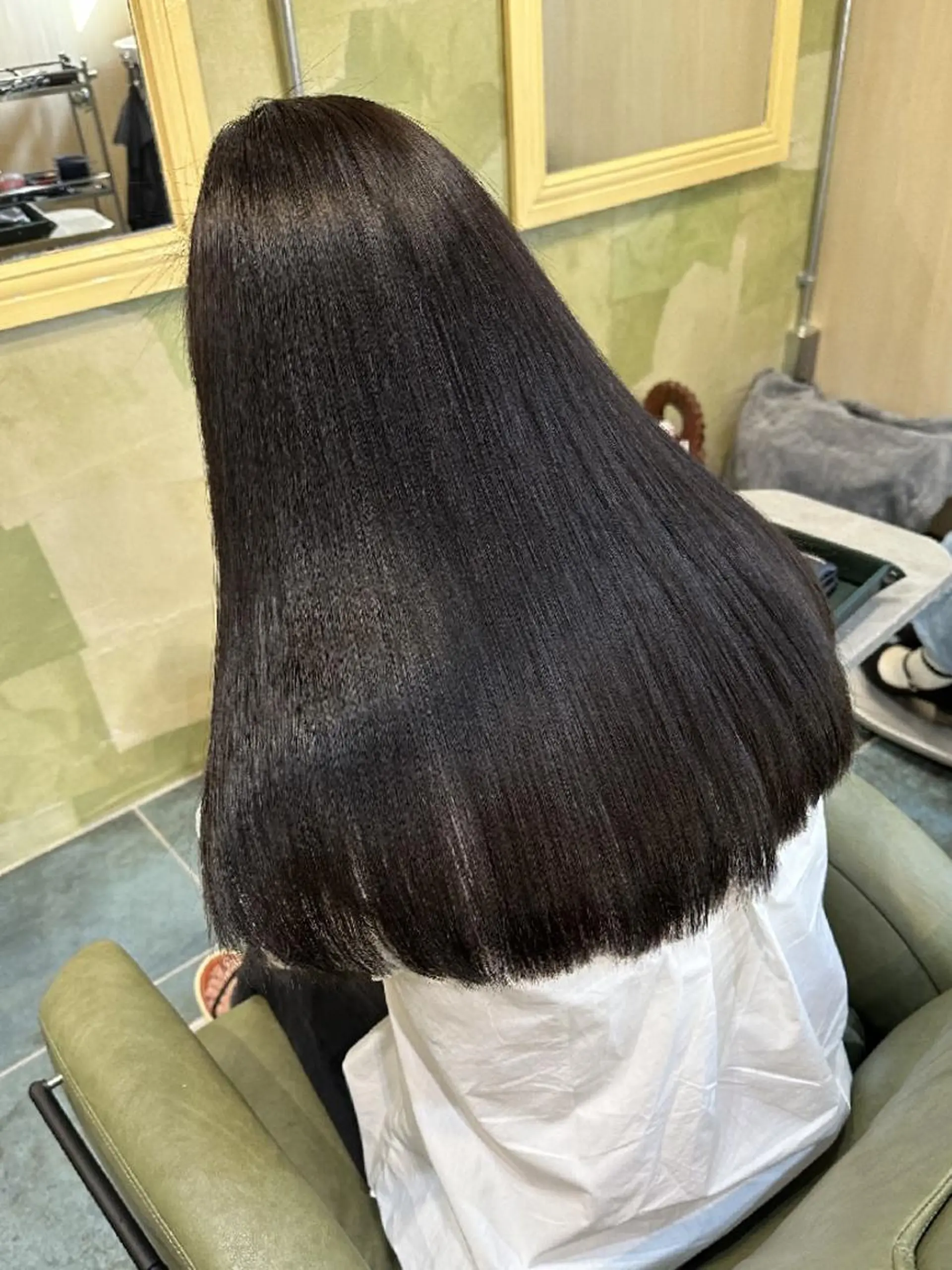 ロング 縮毛矯正 酸性ストレート 縮毛矯正 川端 智治のヘアスタイル