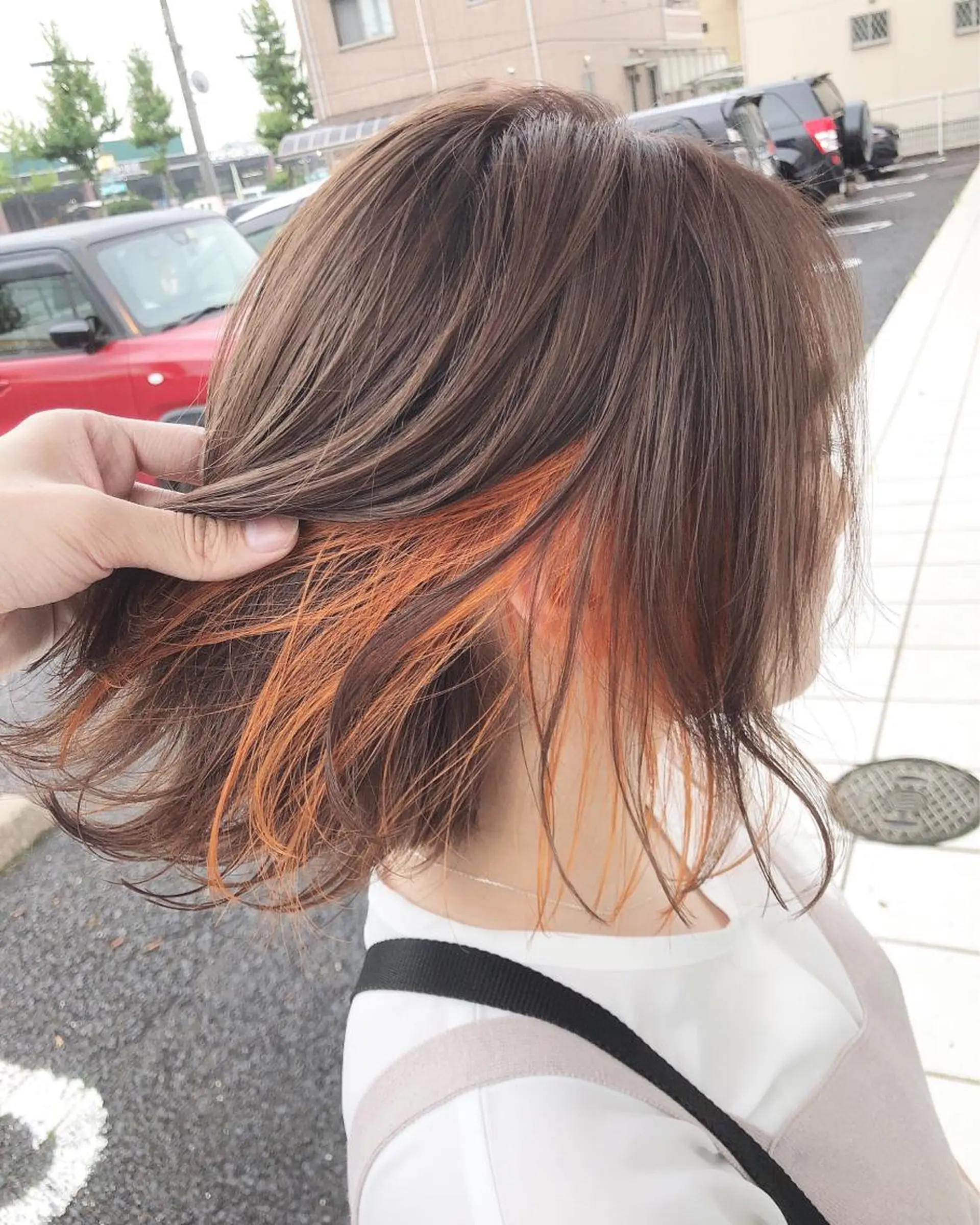 ミディアム カット ヘアカラー トリートメント 具志 正太のヘアスタイル