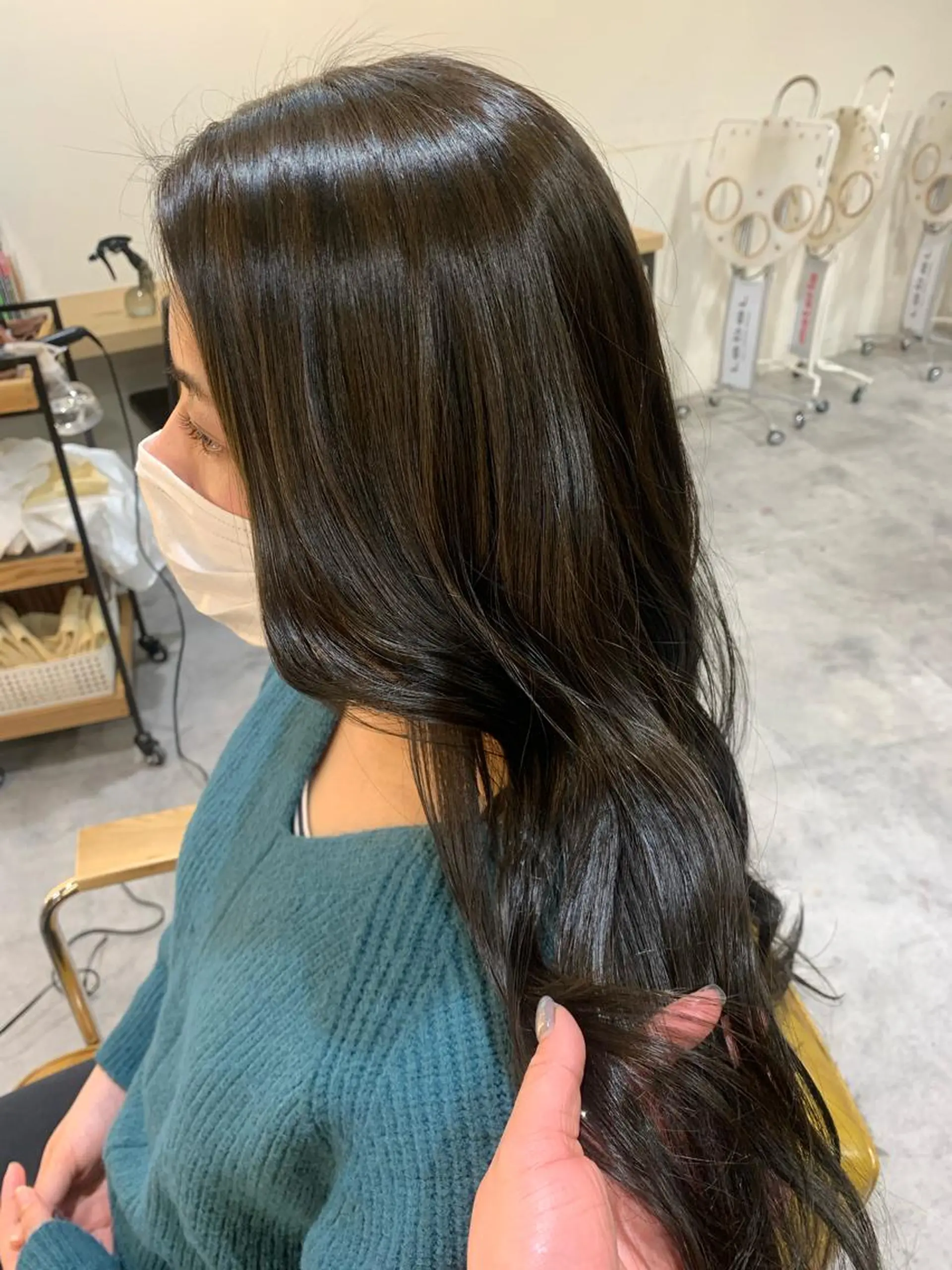 ロング カラー オリーブカラー カット ヘアカラー 暖色color/ mana🎀のヘアスタイル