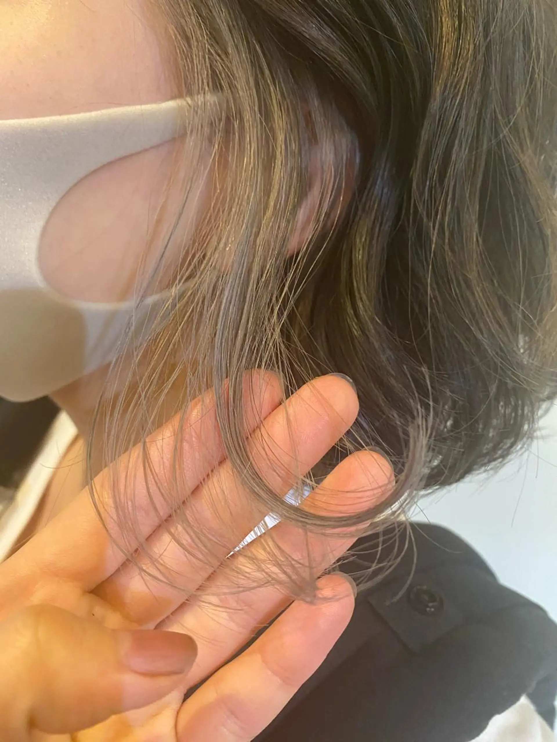 ミディアム カラー イヤリングカラー HARUKIMINATO横浜所属・デザインカラー モデル募集🌈のヘアスタイル