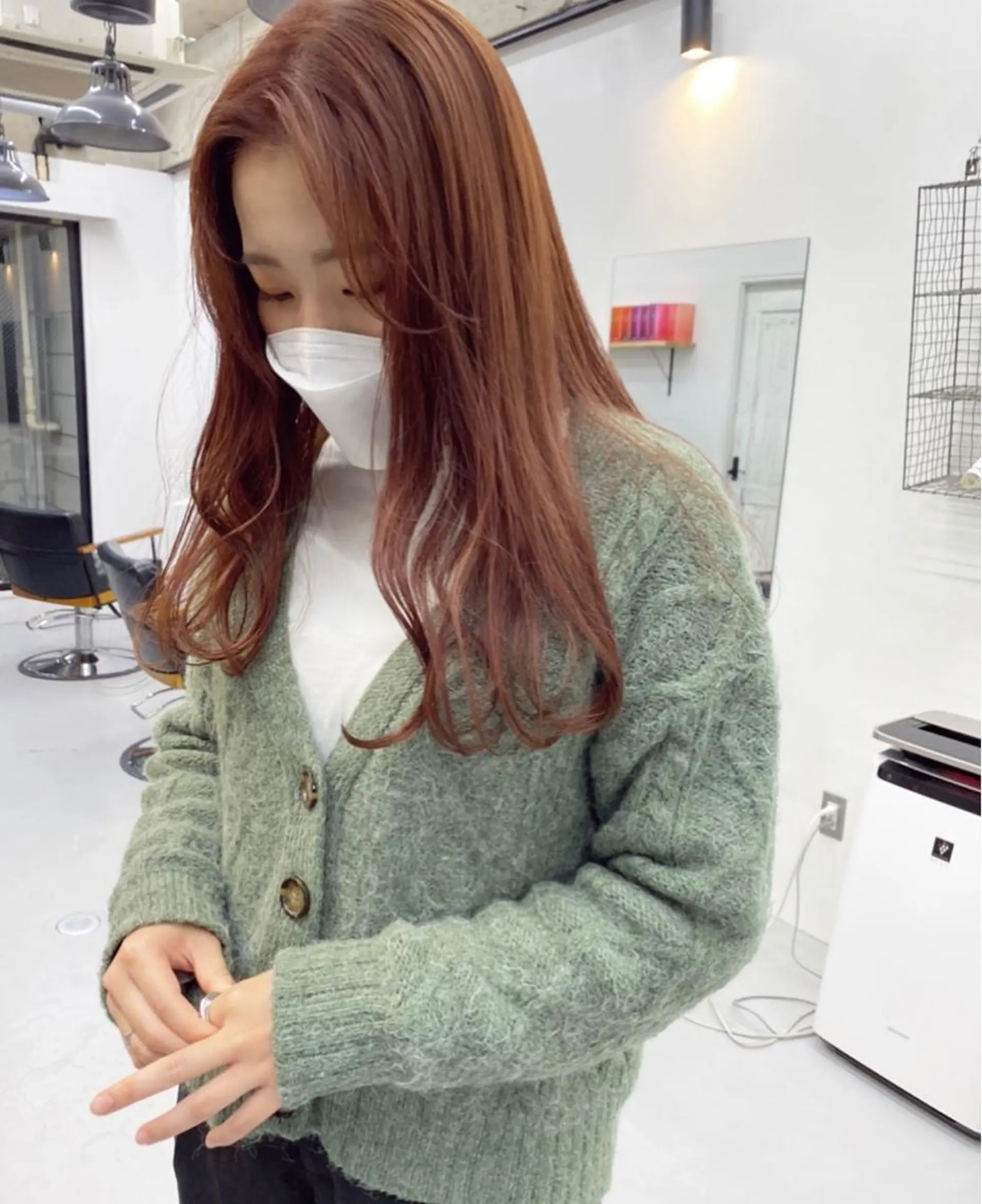 ロング ピンクブラウン arisa/暖色 /伏見/レイヤーのヘアスタイル