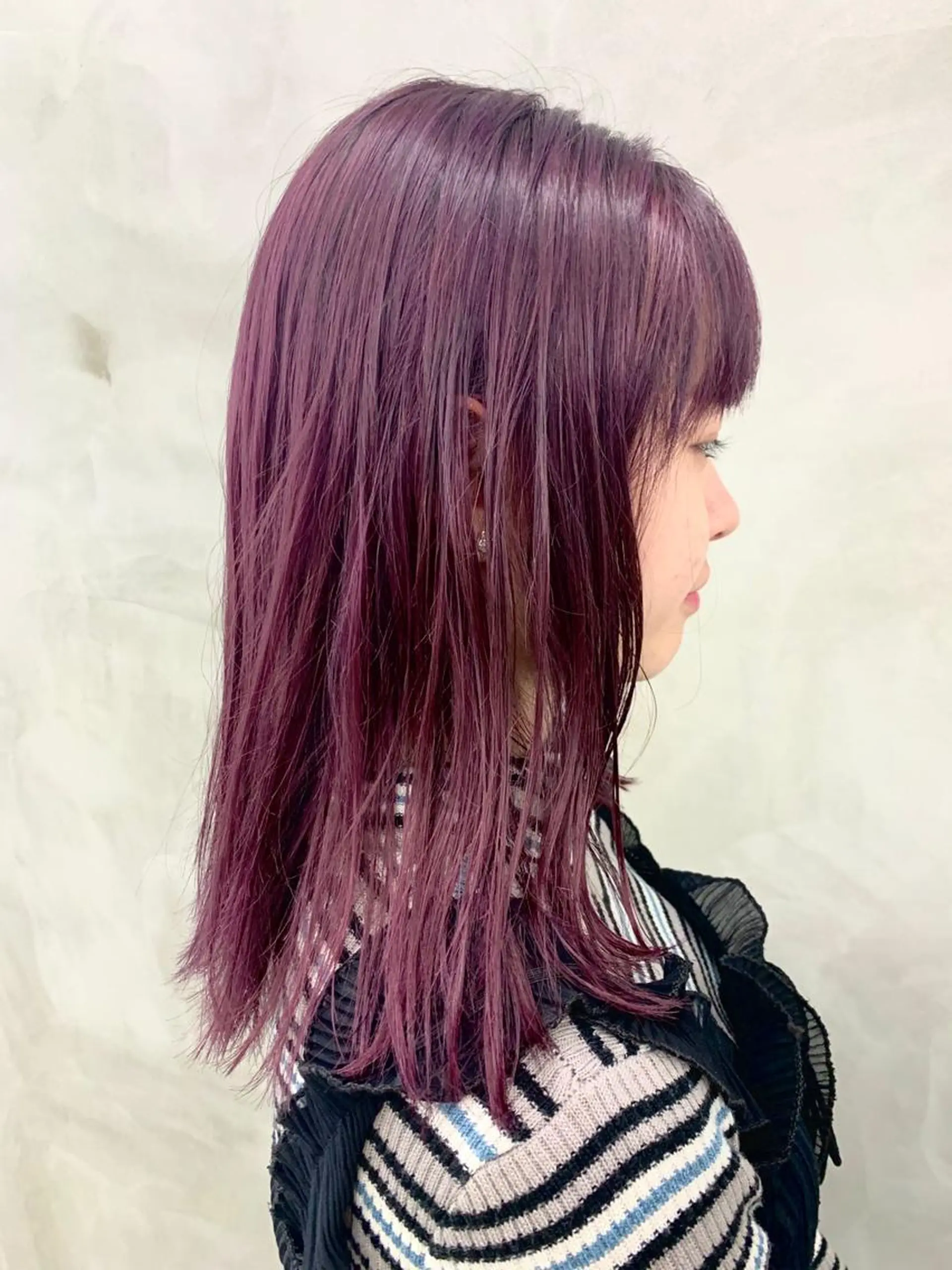 セミロング カラー カシス バイオレットカラー ブームボックス所属・🐝ハイトーンカラー hachi🐝のヘアスタイル