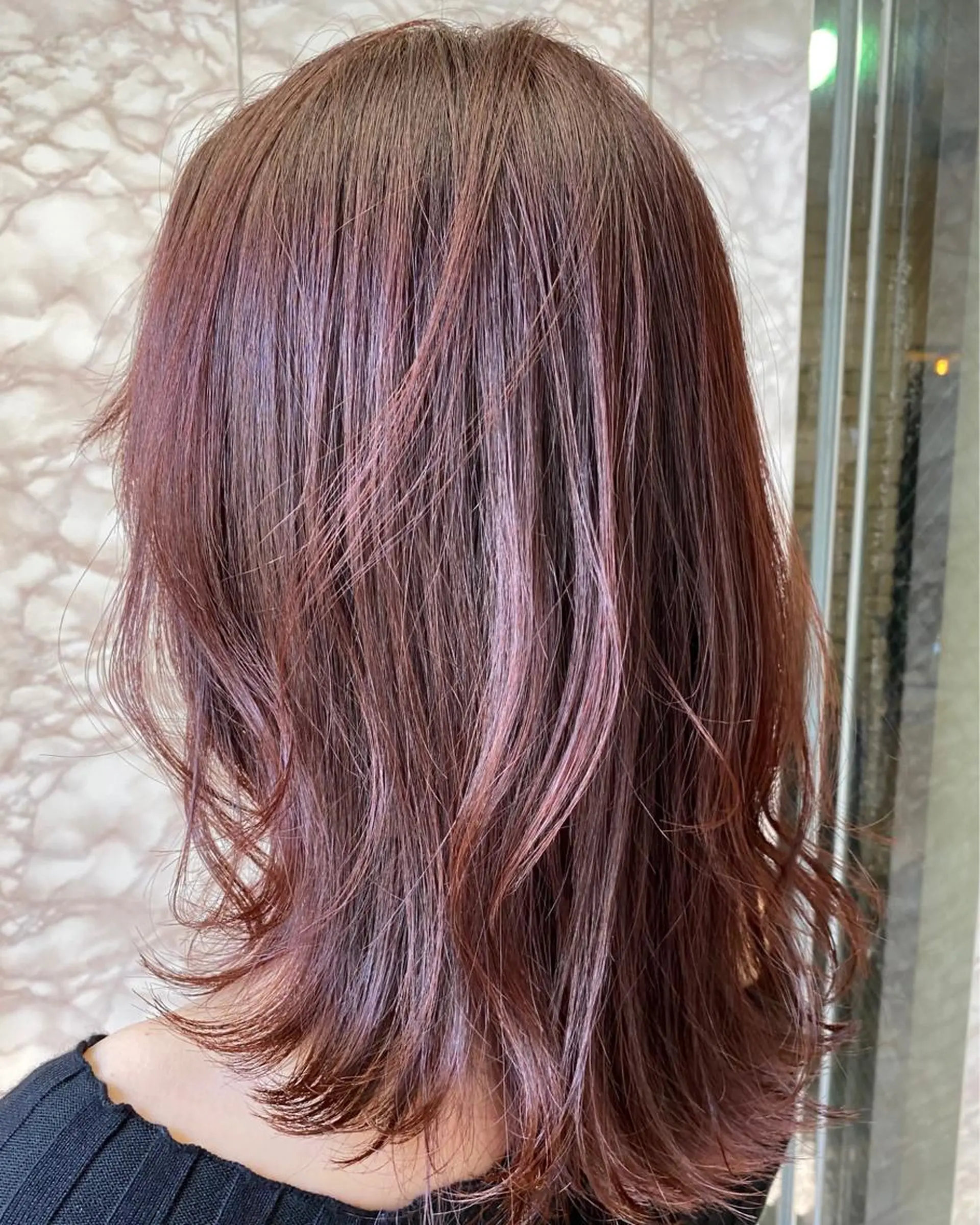 ミディアム カラー ピンクカラー Steelo  渋谷所属・✴︎赤み除去カラー daichi✴︎のヘアスタイル