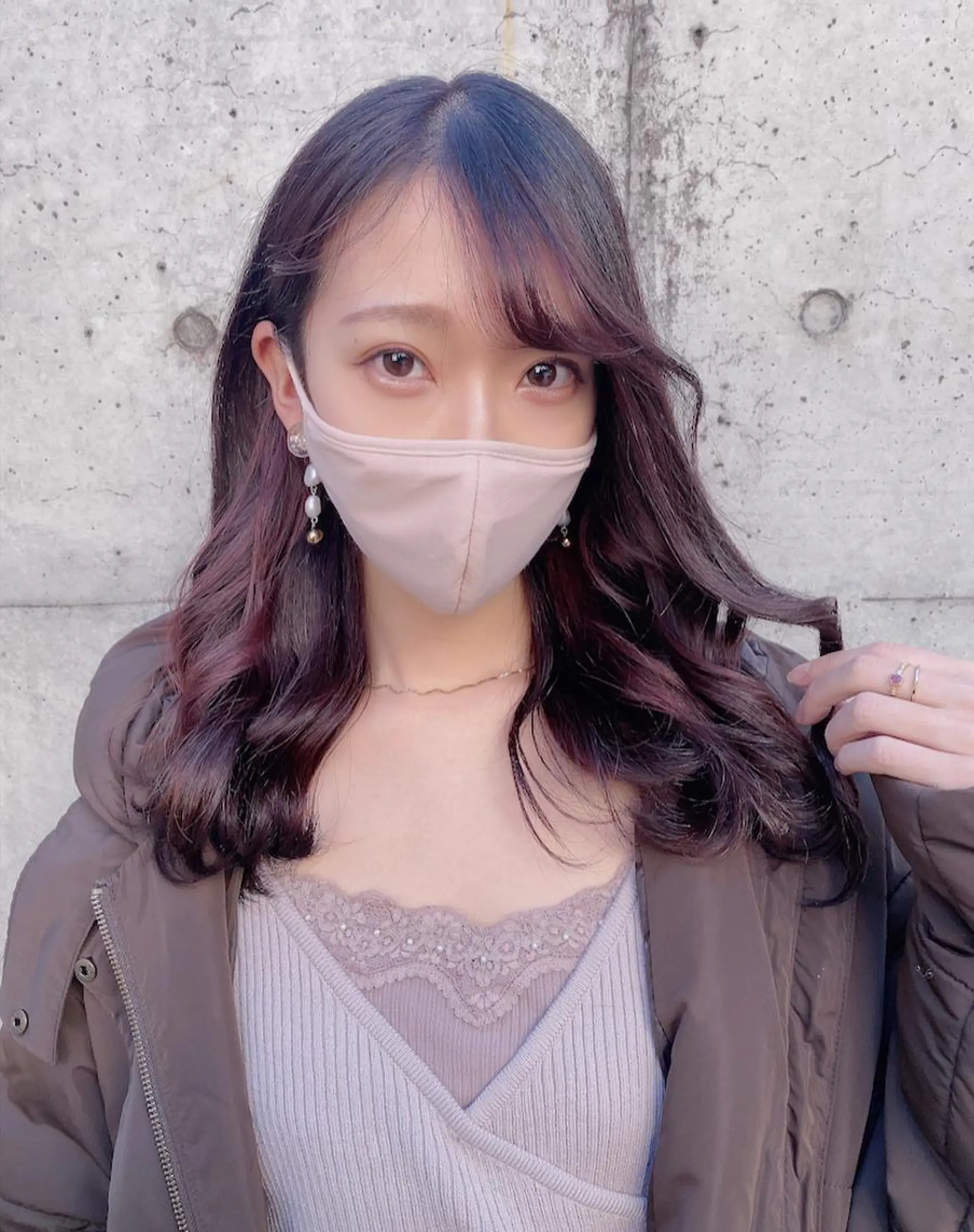 ロング カラー ヘアアレンジ 韓国レイヤーカット/ 儚げカラーチナツのヘアスタイル