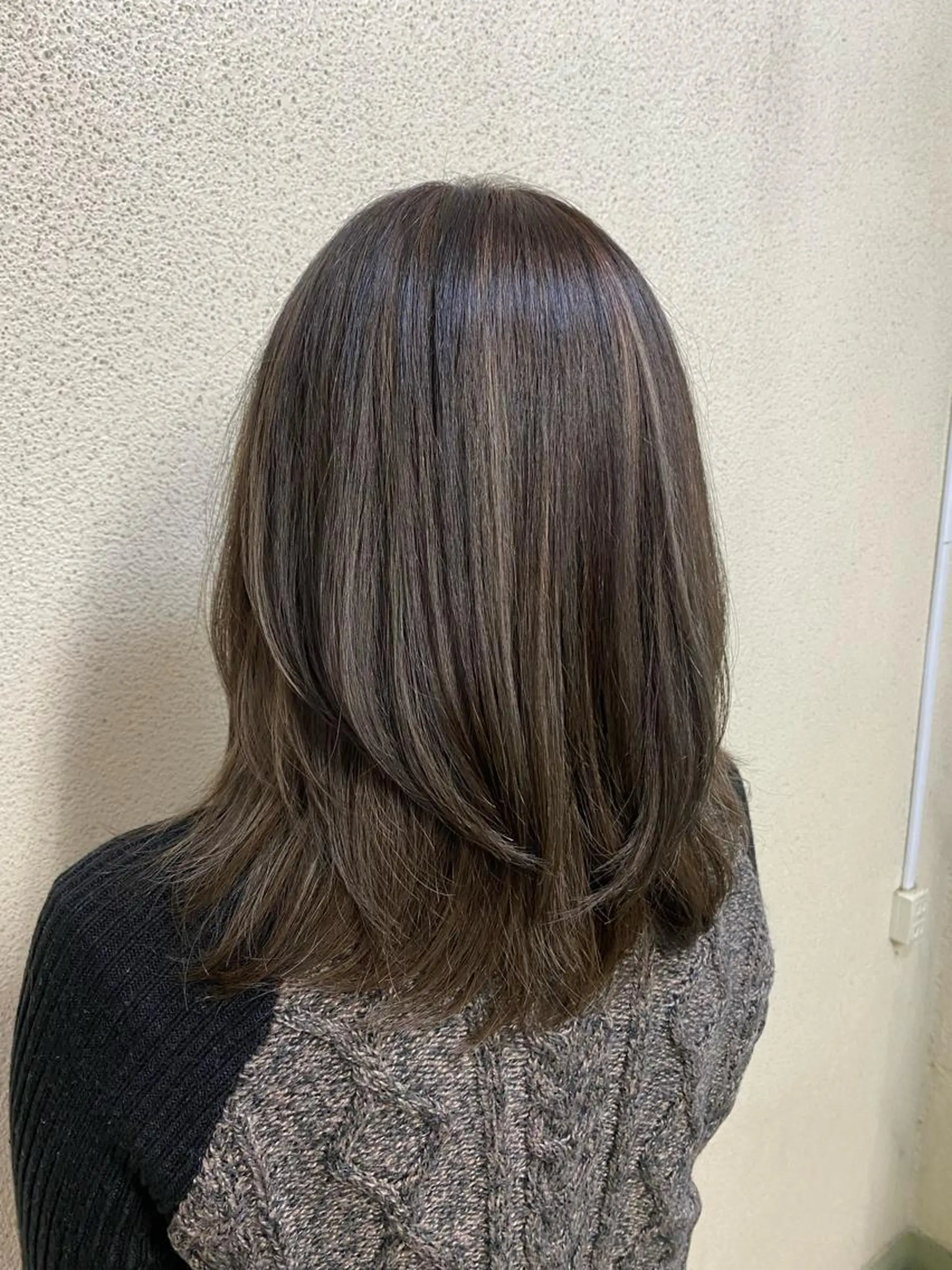 ミディアム カラー カット ヘアカラー 艶髪✨髪質改善カラー 楠本浩子のヘアスタイル