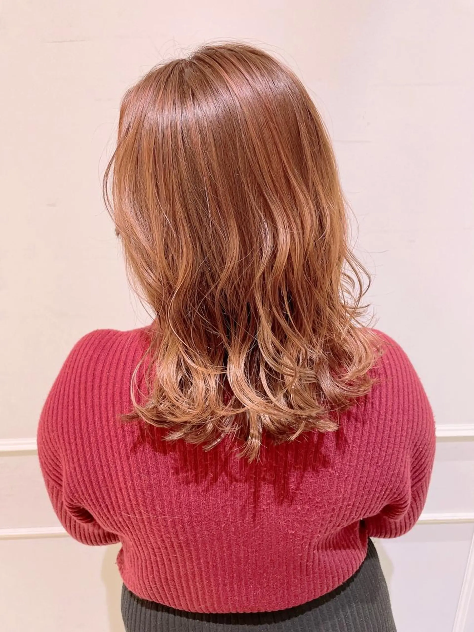 ミディアム カラー ブラウンカラー ハイライトカラー オレンジ オレンジブラウン ハイライト ヘアカラー トリートメント 🦖鶴岡香純🦖 産休中のヘアスタイル