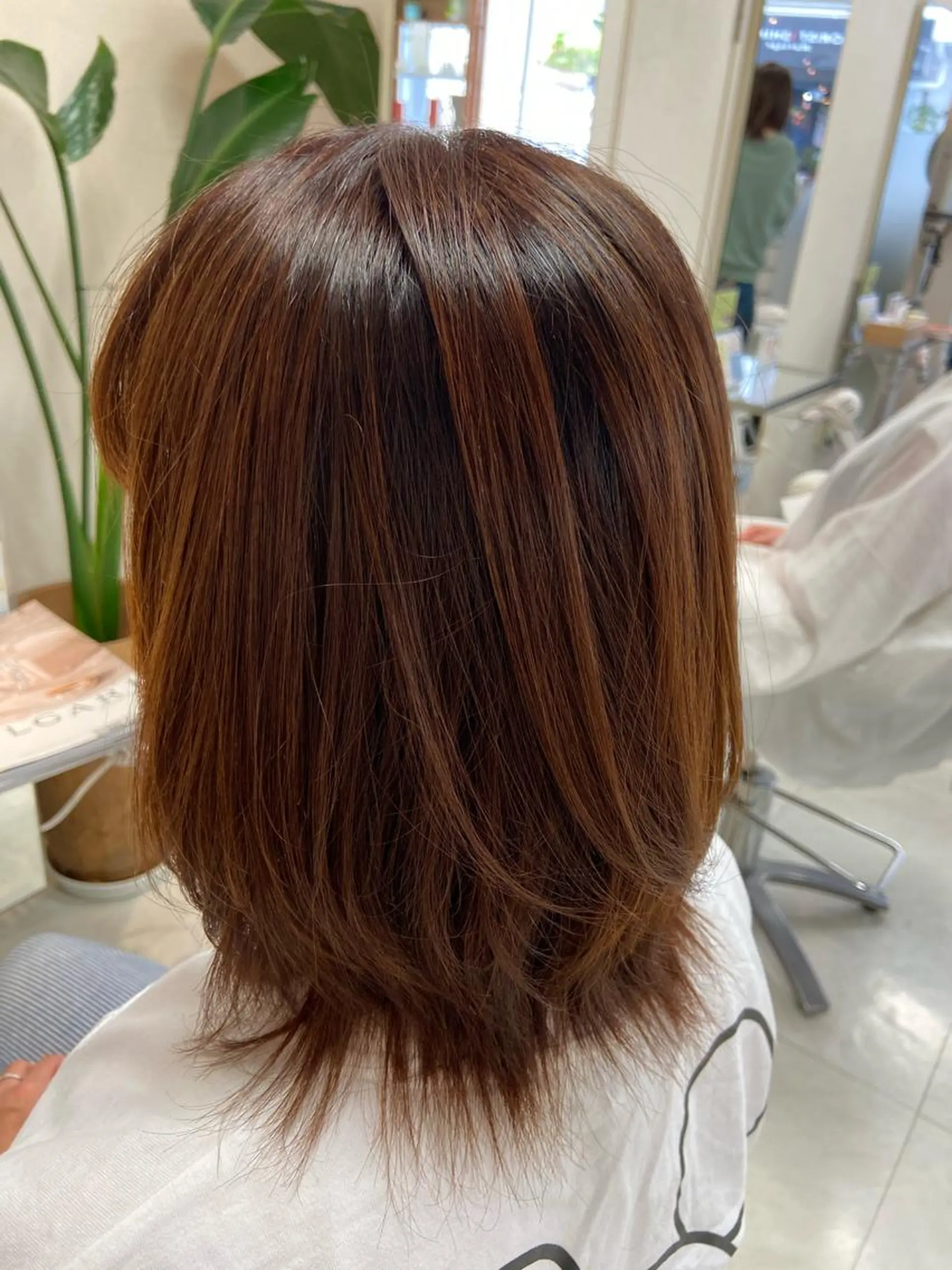 ミディアム カラー 菊地 美憂のヘアスタイル