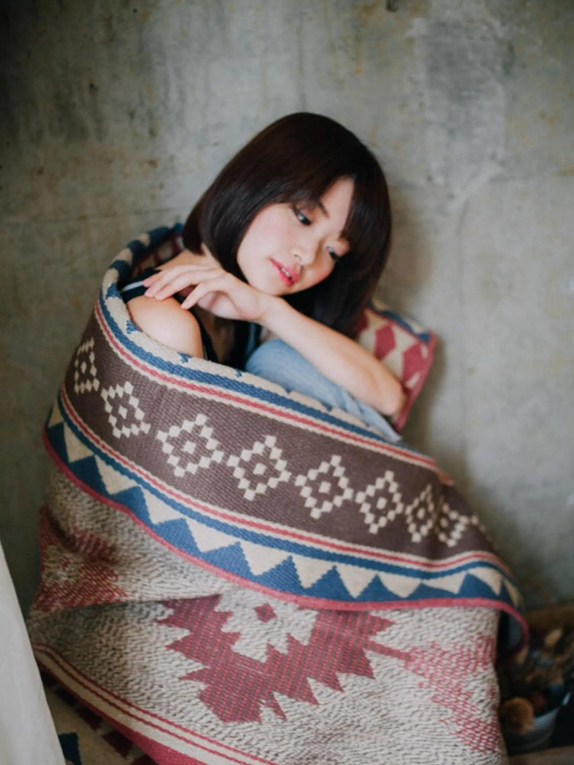 ミディアム ボブ カット ヘアカラー トリートメント 福島 浩司のヘアスタイル