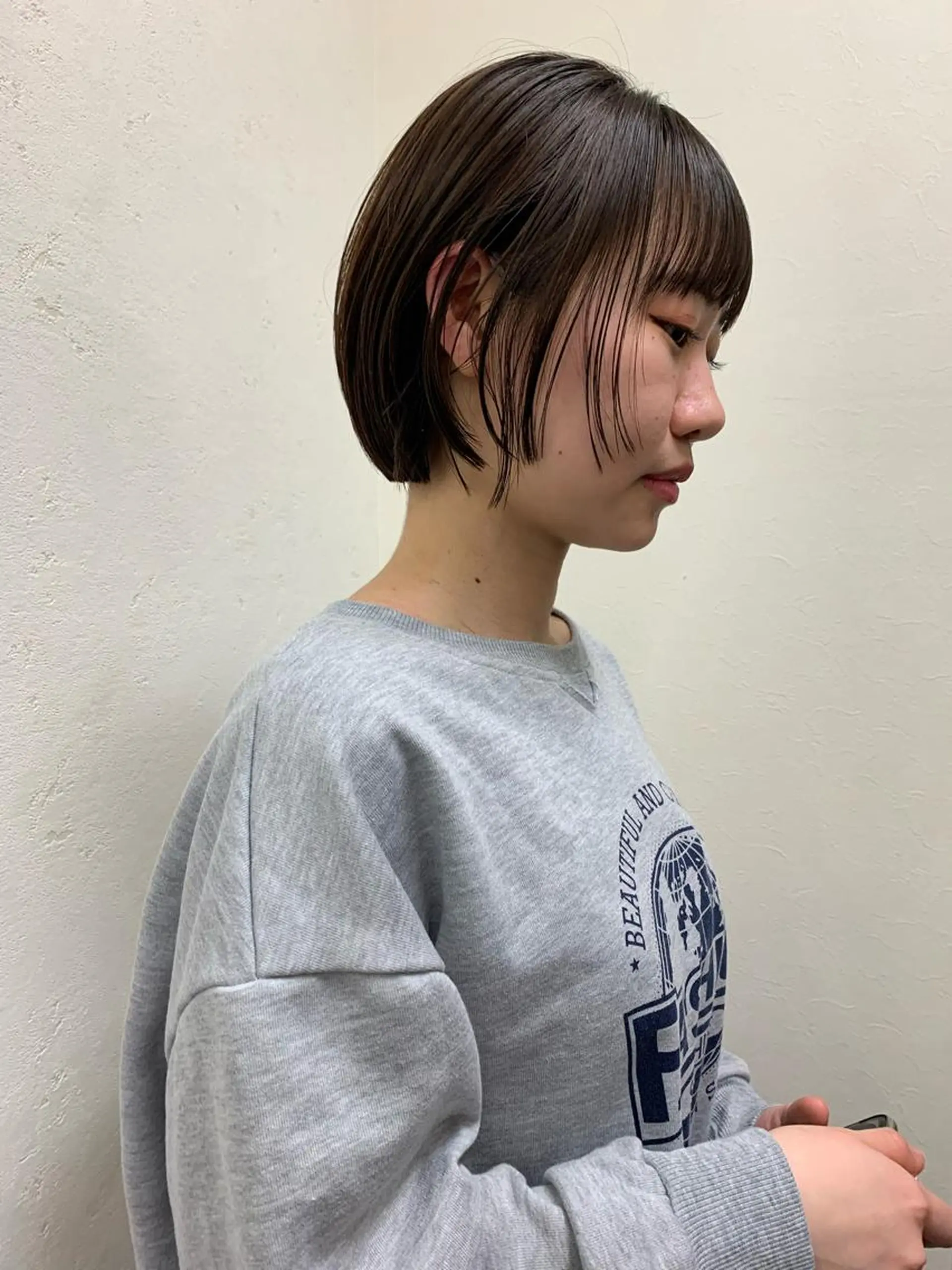 ミディアム ハイトーン/顔まわり レイヤー/YUKAのヘアスタイル