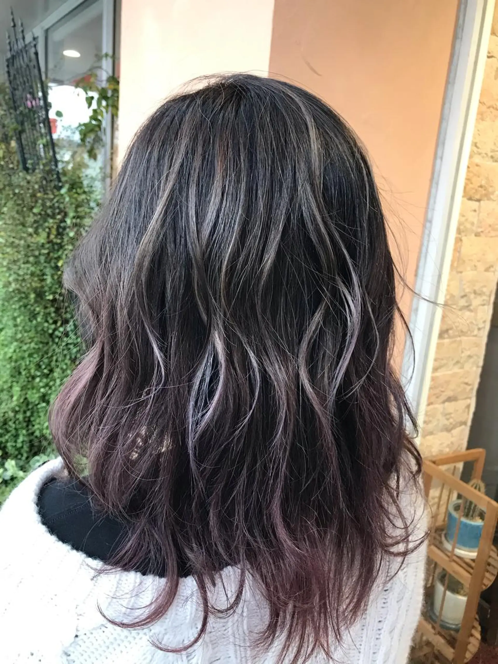 セミロング ハイライト 下條 真のヘアスタイル