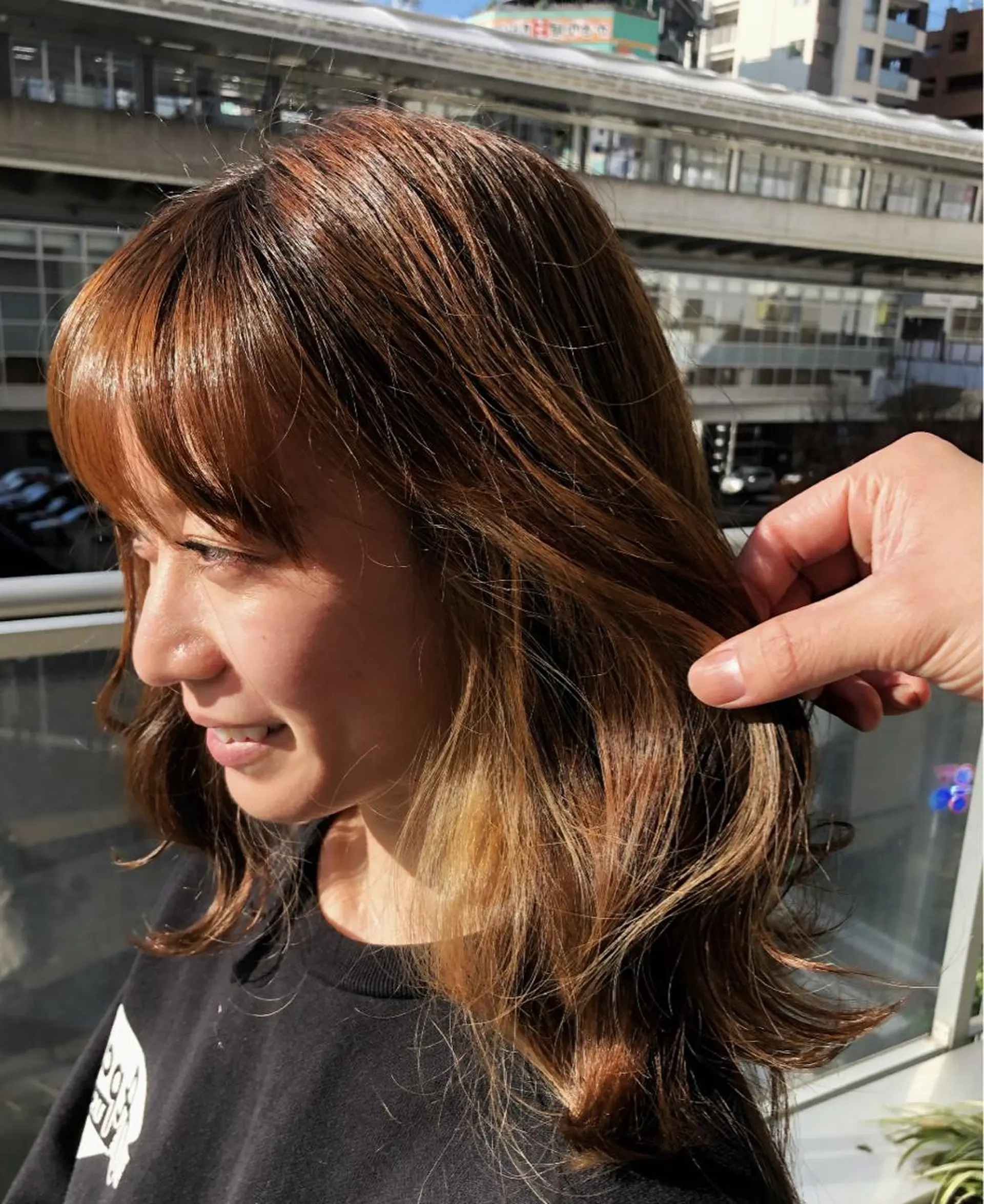 ロング カラー ヘアアレンジ 美容室sand 横浜のヘアスタイル