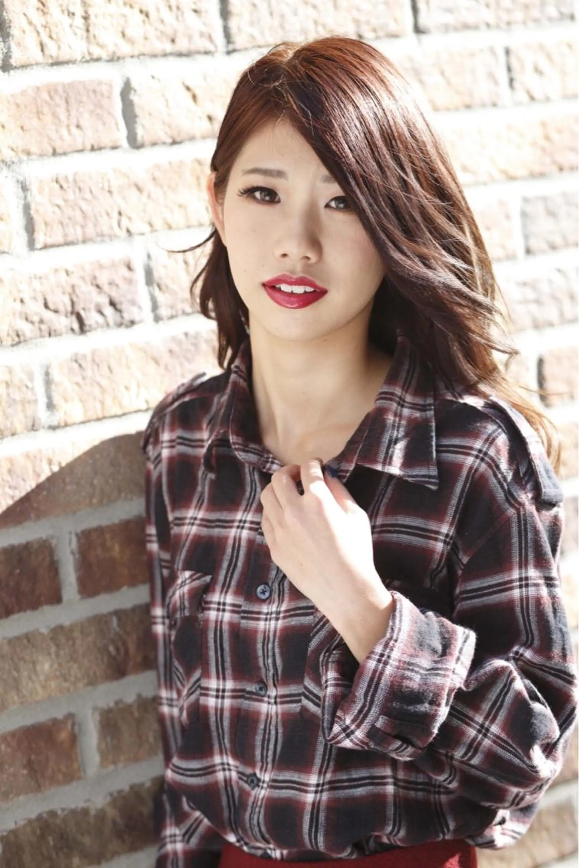 セミロング カラー パーマ 金崎 新吾のヘアスタイル