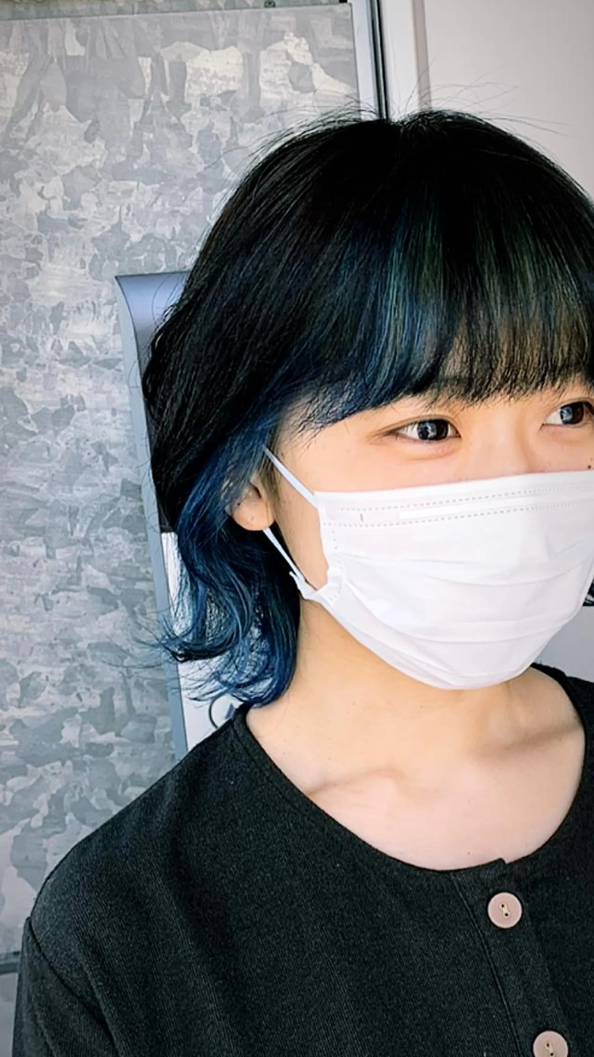 ミディアム カラー ブルーカラー aguhair jour所属・髪質改善/白髪ぼかし KENTAのヘアスタイル