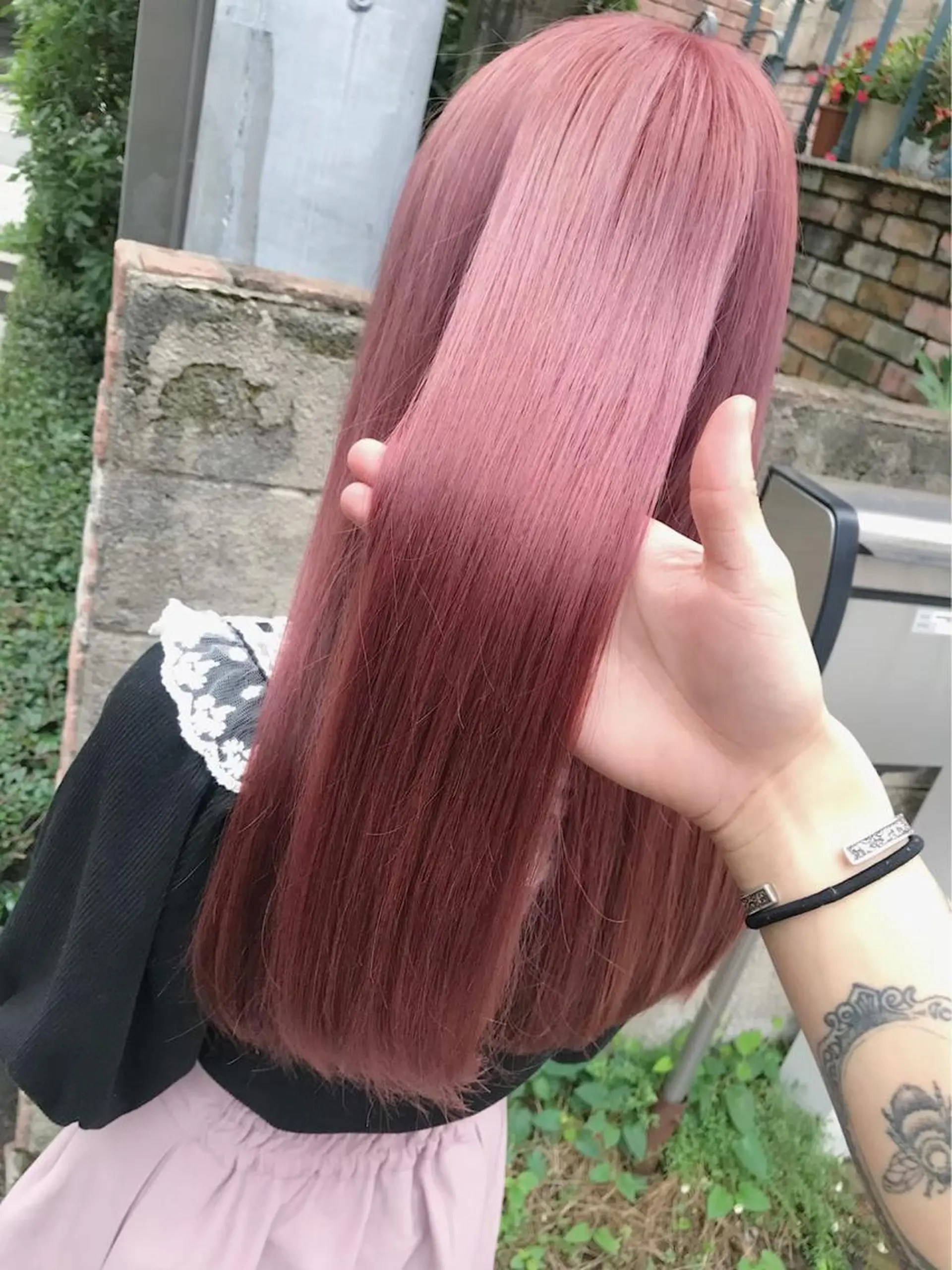 ロング 🩶 ピンクカラー/ ブロンド🩶くるみのヘアスタイル