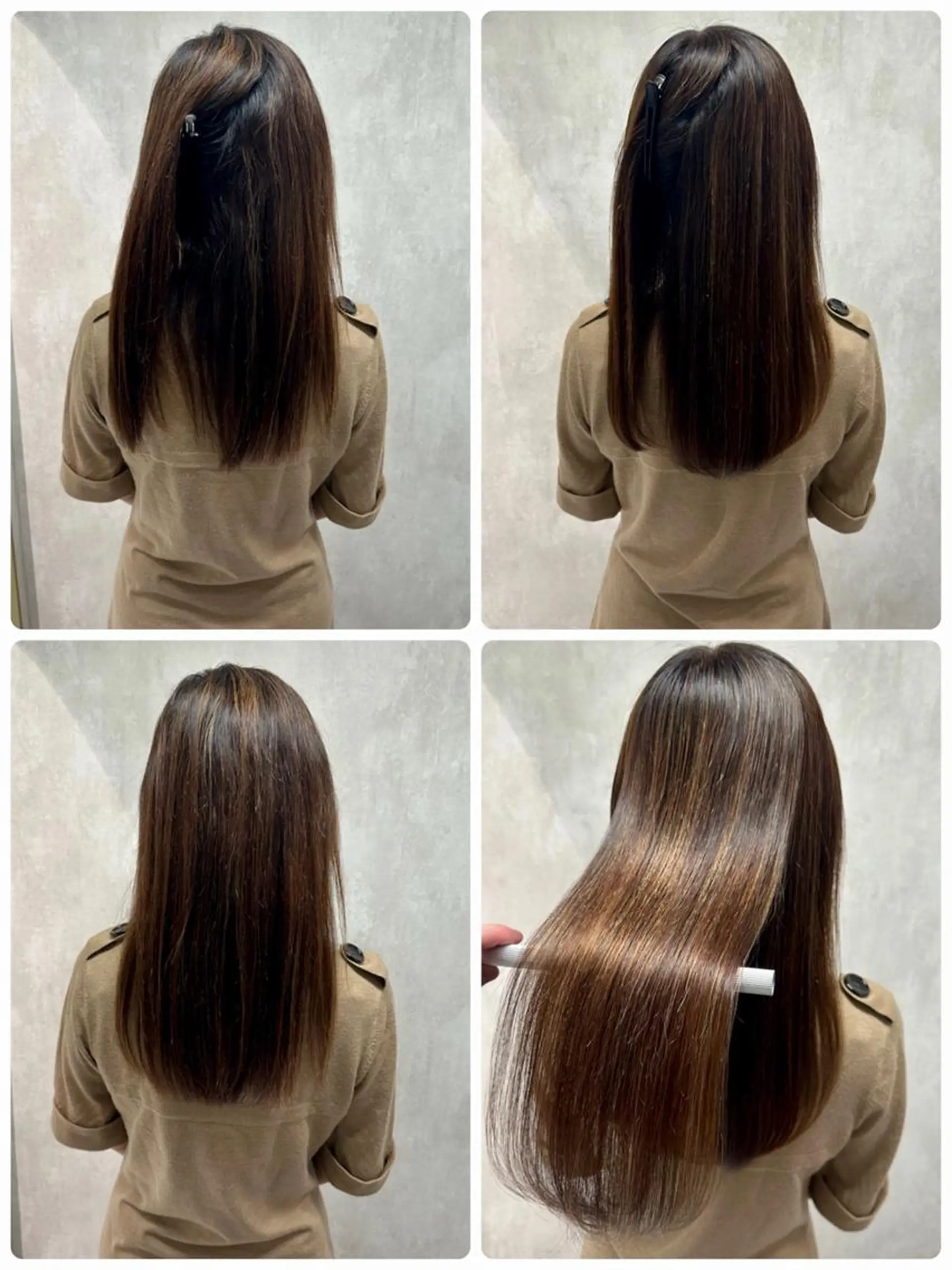 セミロング ハイライト ヘアカラー 縮毛矯正 満足度⭕️縮毛矯正師 谷口にお任せを👍のヘアスタイル