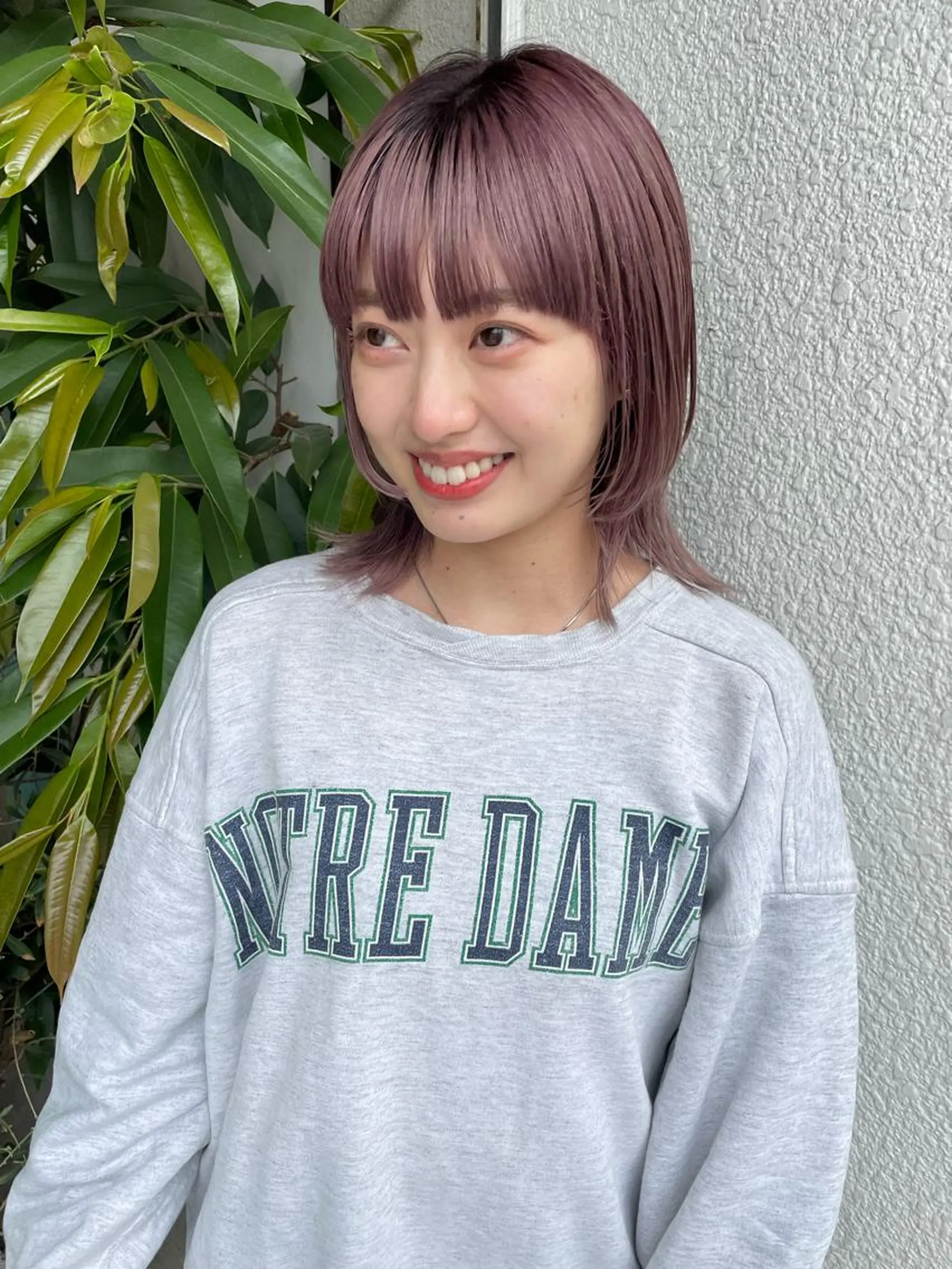 ミディアム カラー パーマ/レイヤー 岩山丈一郎のヘアスタイル