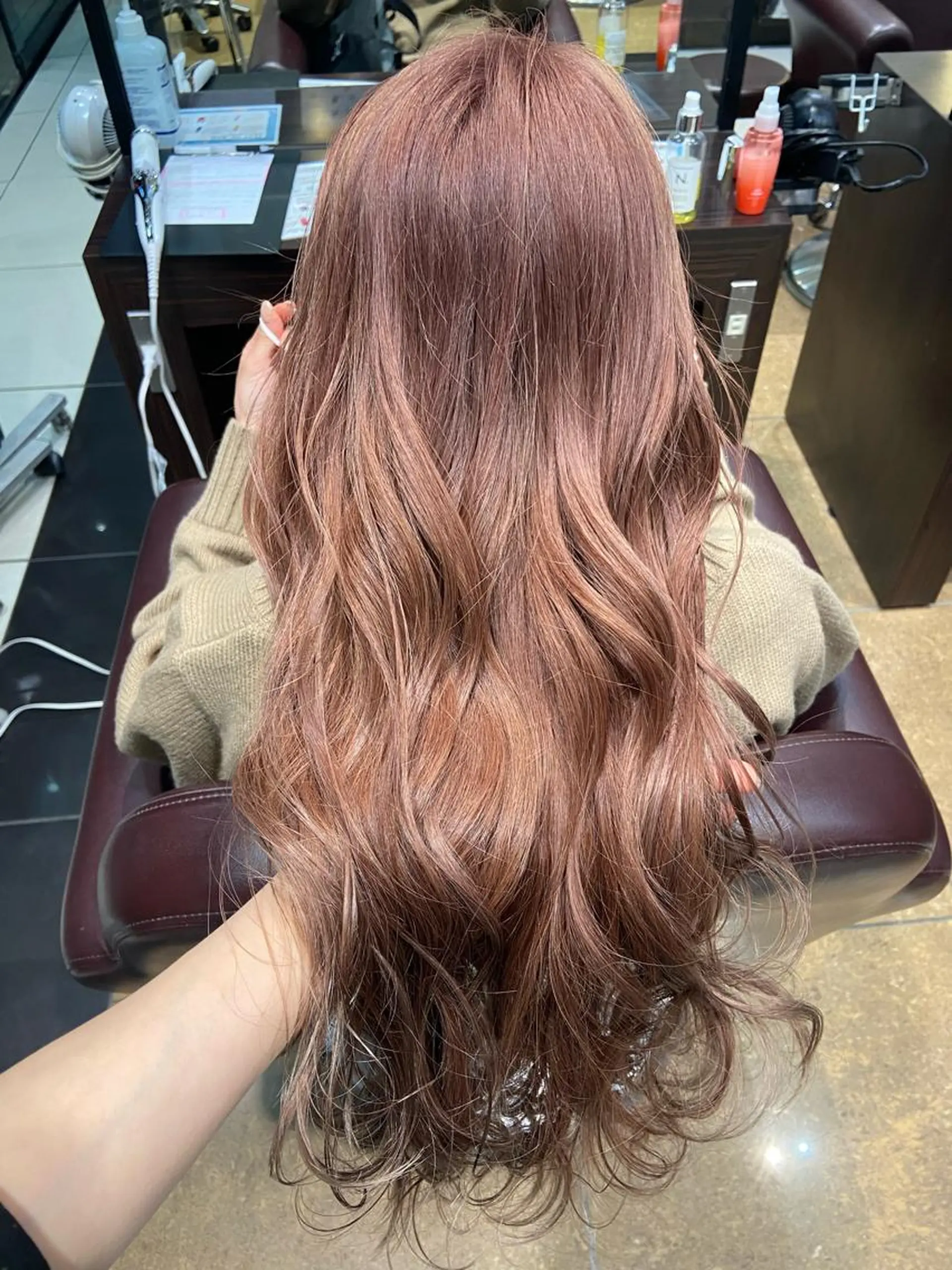 ロング カラー ヘアカラー トリートメント 🧸プルエクステ❤︎ ネイルKAO🧸のヘアスタイル