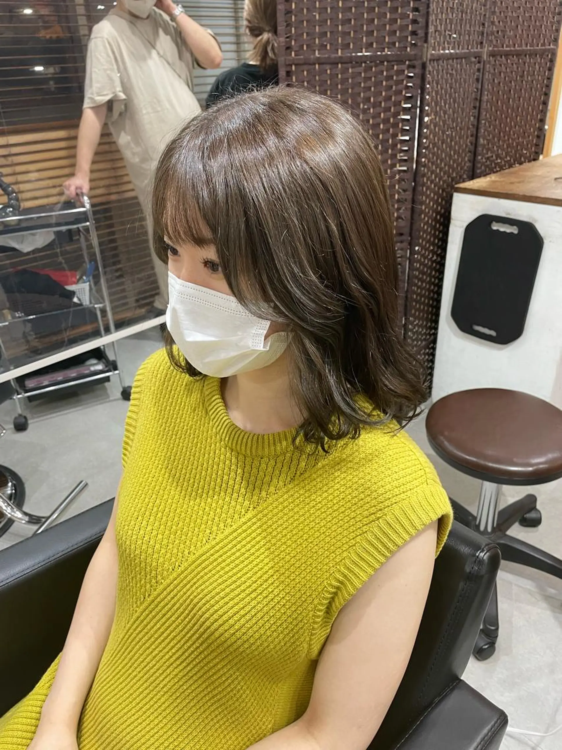 ミディアム 🐬脱白髪染めカラー 清水大世🐬のヘアスタイル