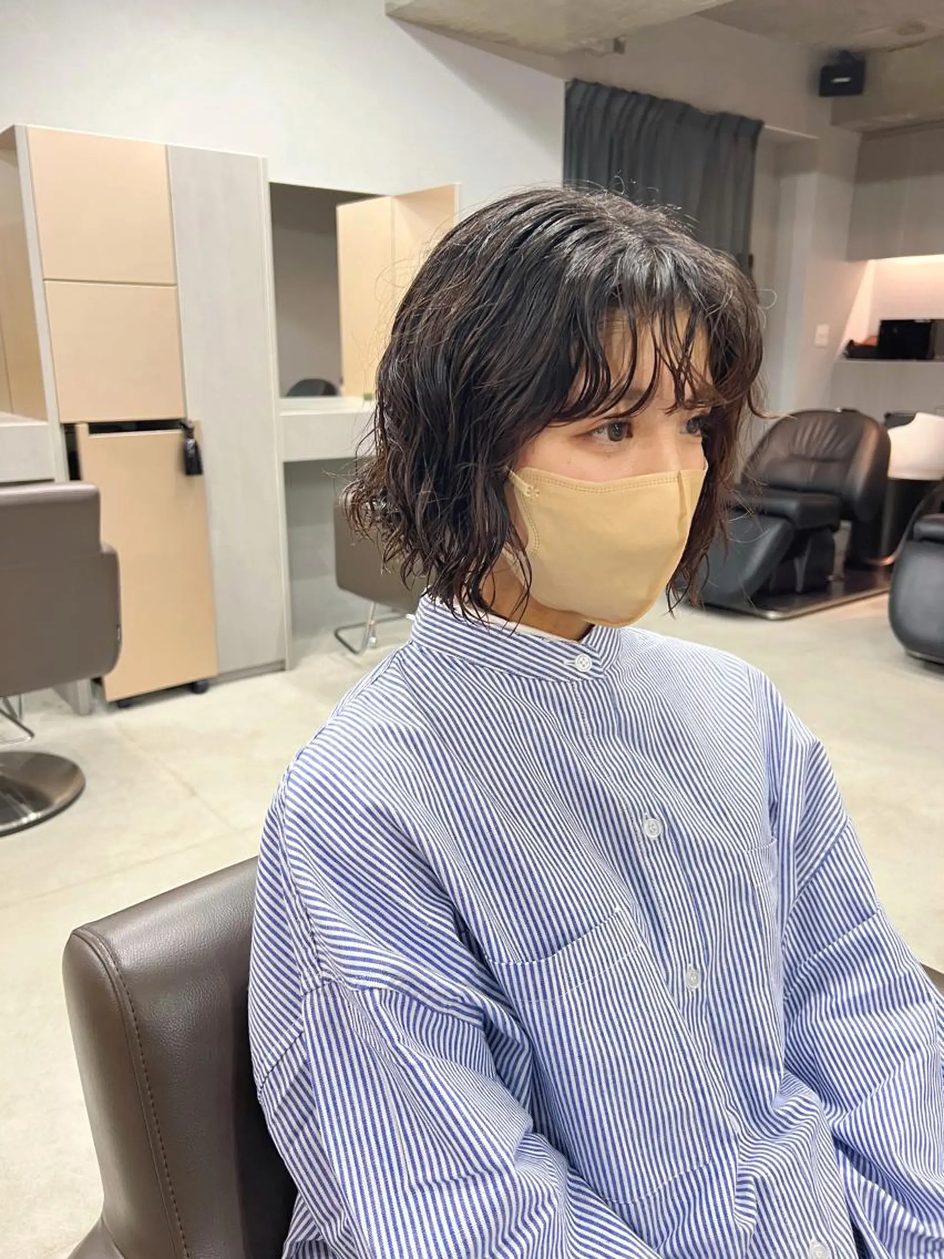 ショート パーマ ボブパーマコテ巻き風 パーマNo1深江秀平のヘアスタイル