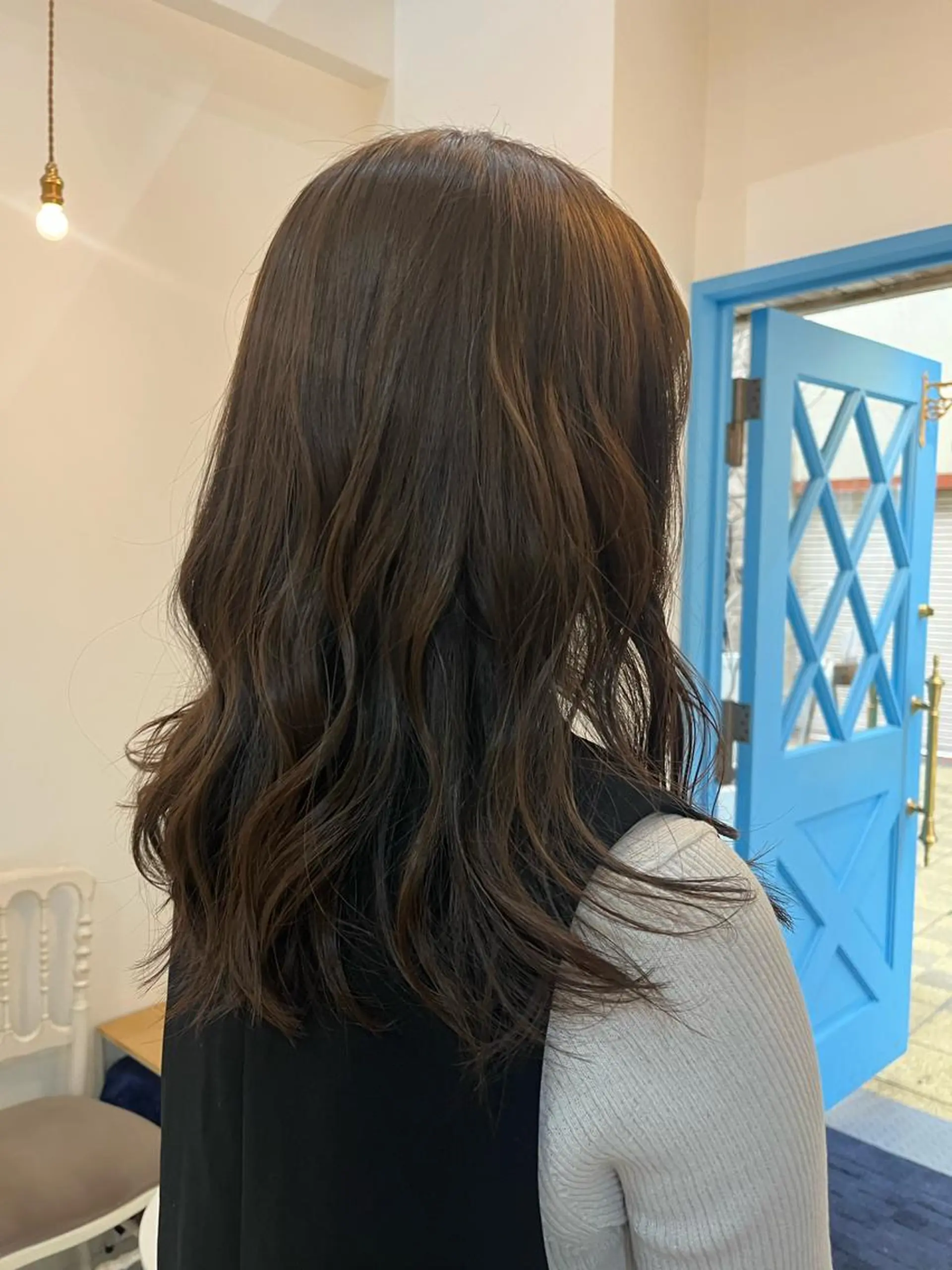 ミディアム カラー ブラウンカラー くすみブラウン カット パーマ ボブ／ミニボブ／ akaneのヘアスタイル