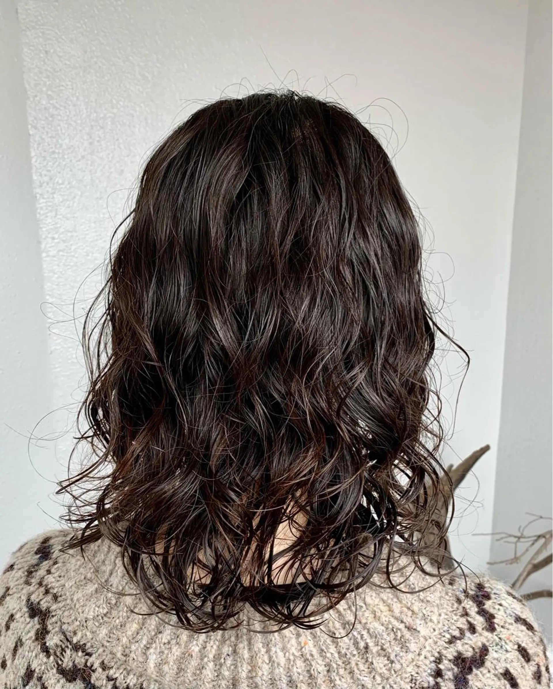 セミロング パーマ 三野 沙也のヘアスタイル