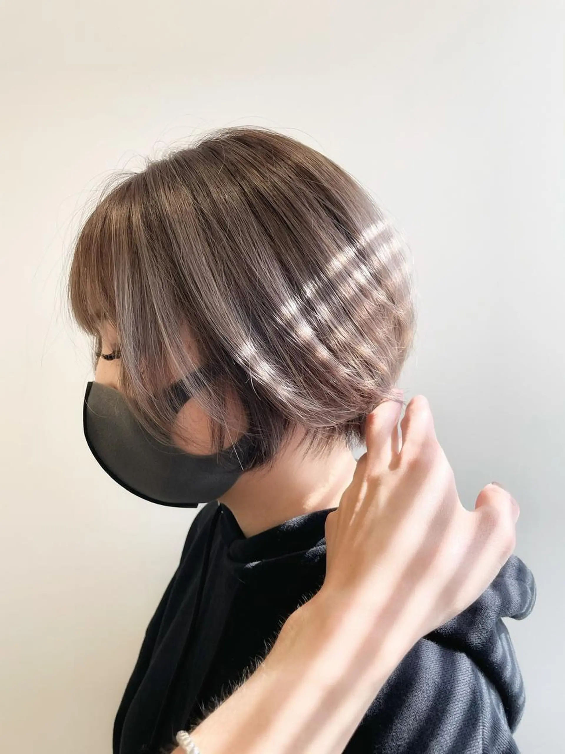 ショート カラー ショートボブ グレージュ ボブ ショートヘア カット ヘアカラー トリートメント ヘアセット メンズ特化 パーマ/オザワのヘアスタイル