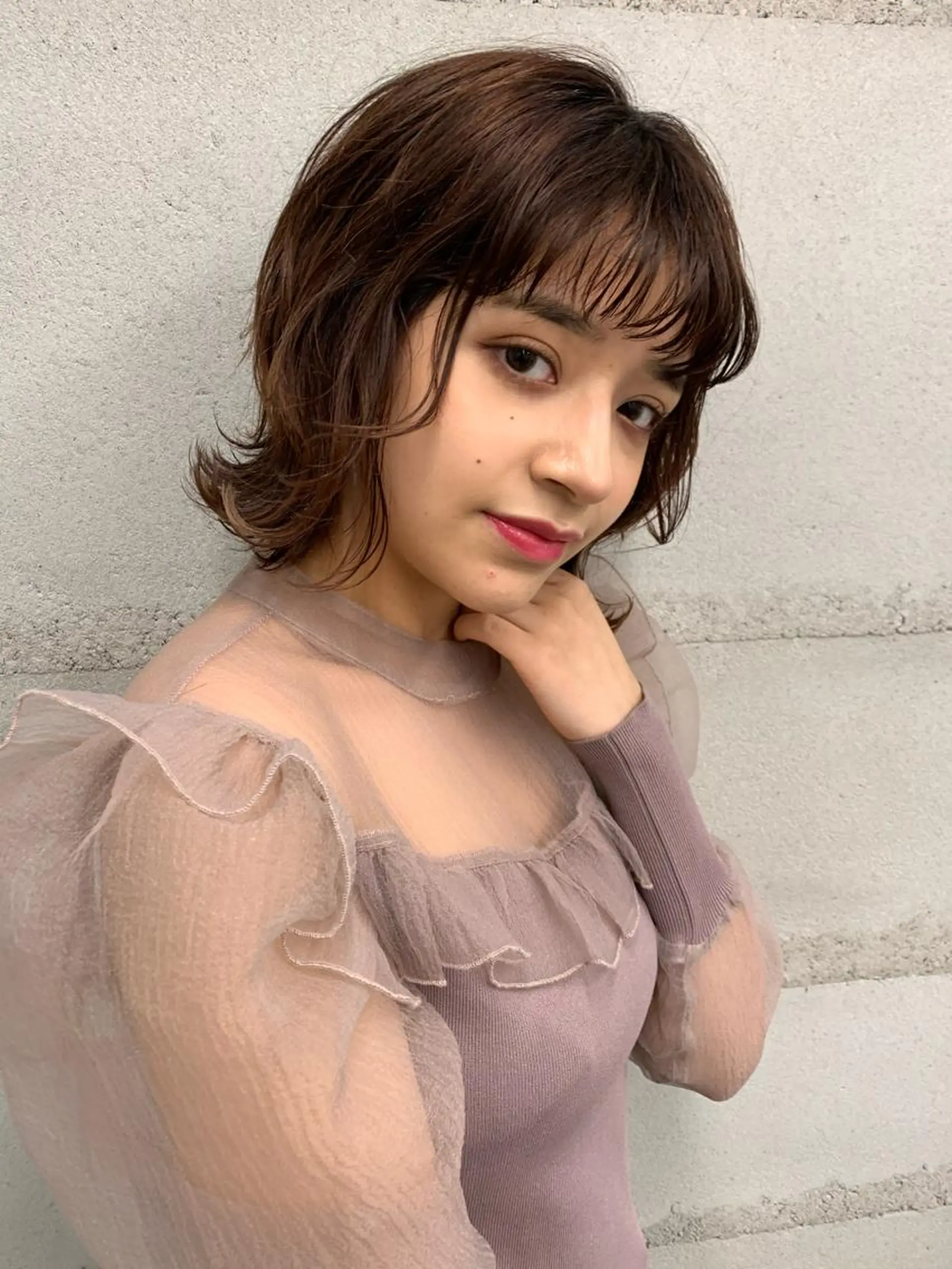 ショート 透明感/オリーブ/ グレージュ/YUKAのヘアスタイル