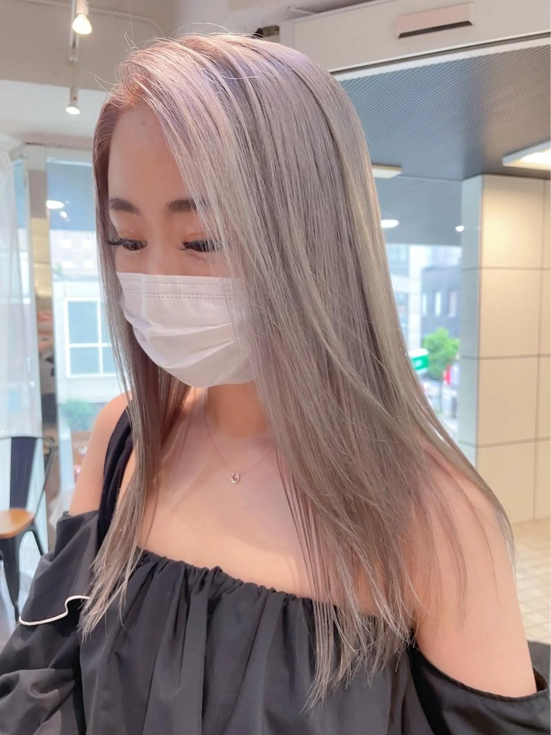 ロング カラー グレージュ ハイトーンカラー ヘアカラー メンズ/艶髪/カラー サクラ🌸のヘアスタイル