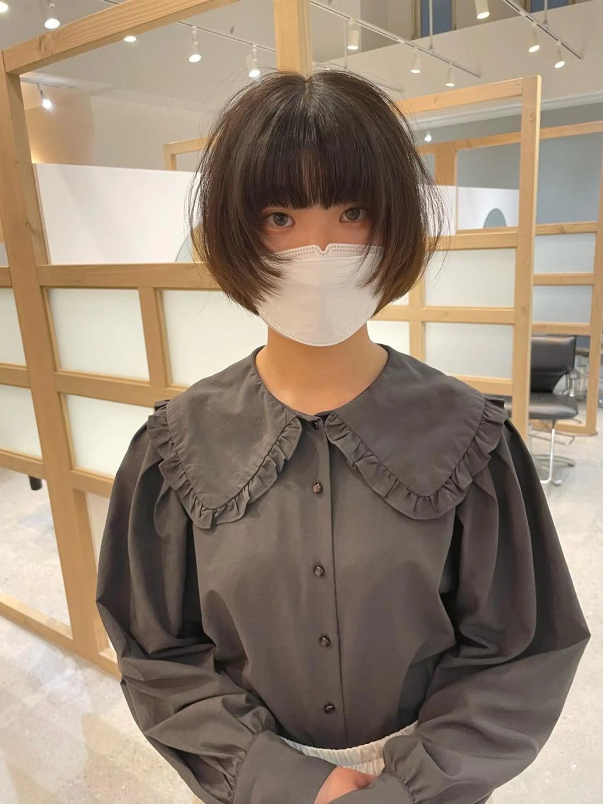 ショート 韓国風カラー 韓国風ヘア レイヤーカット 韓国/透明感 Veluaのヘアスタイル