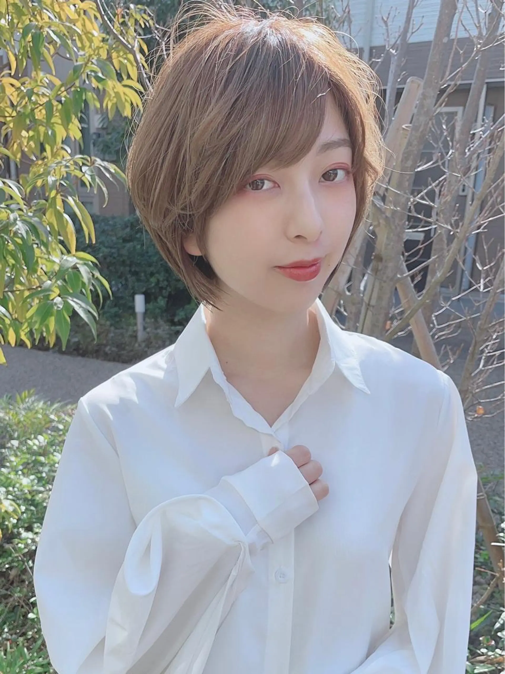 ショート カラー パーマ ヘアアレンジ 【公式】amble luxe池袋東口🩷のヘアスタイル