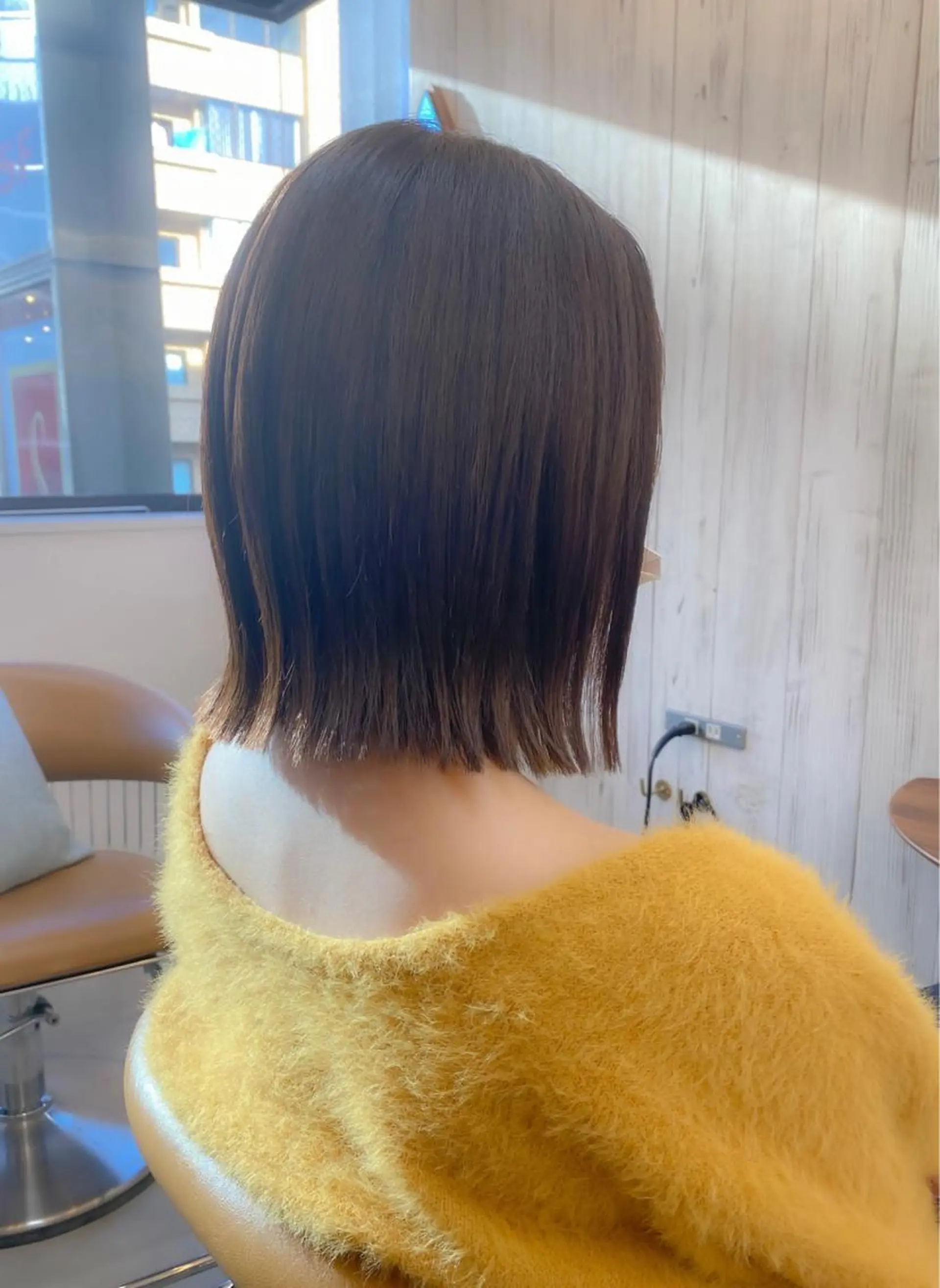 ミディアム カラー 切りっぱなしボブ ボブ ♥️ボブ韓国風ヘア ♥️久保田夢美のヘアスタイル