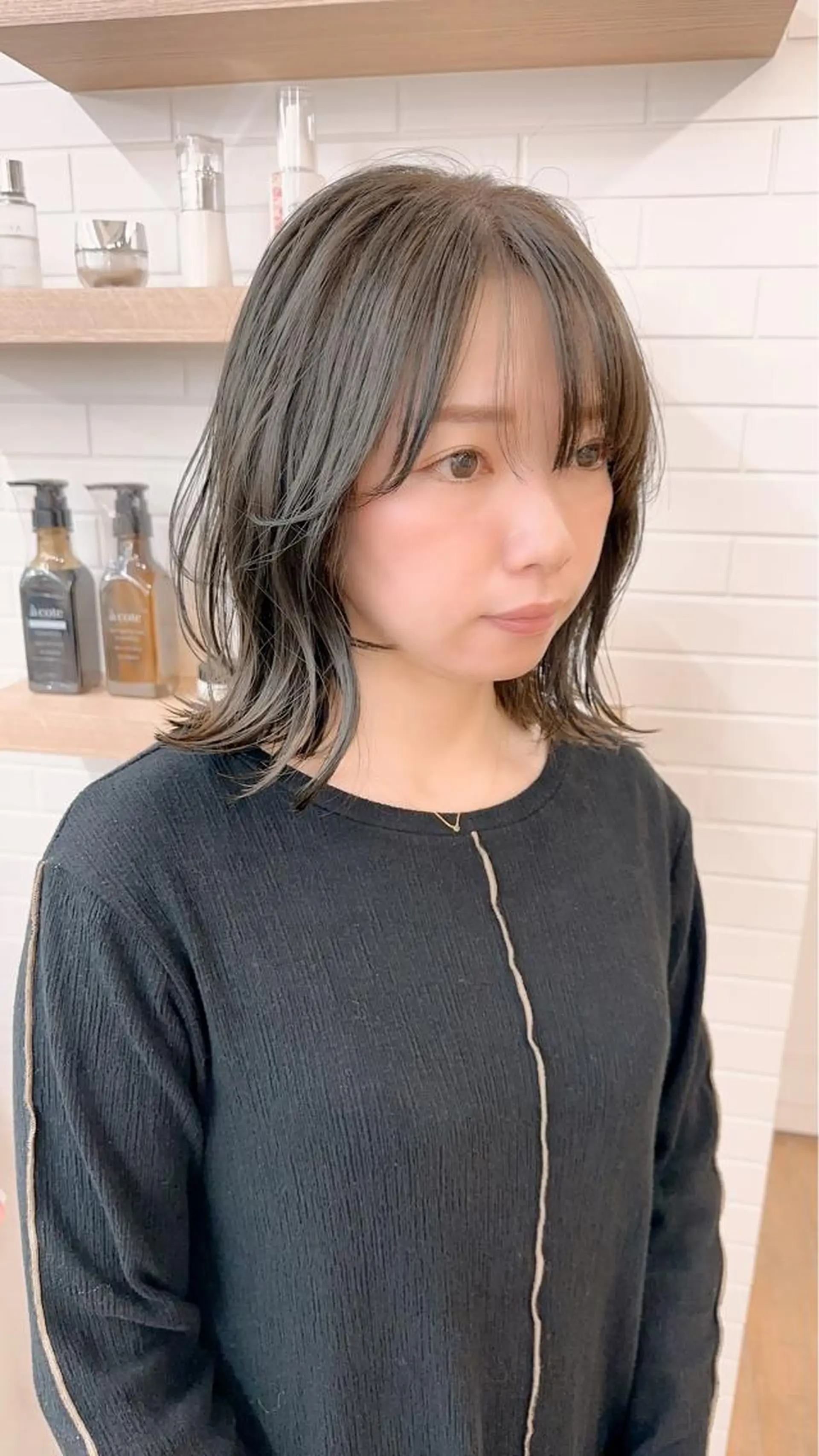 ミディアム カラー パーマ ヘアアレンジ メンズ キッズ ネイル マツエク・マツパ アイブロウ カット ヘアカラー 似合わせレイヤー 🌿JUNのヘアスタイル