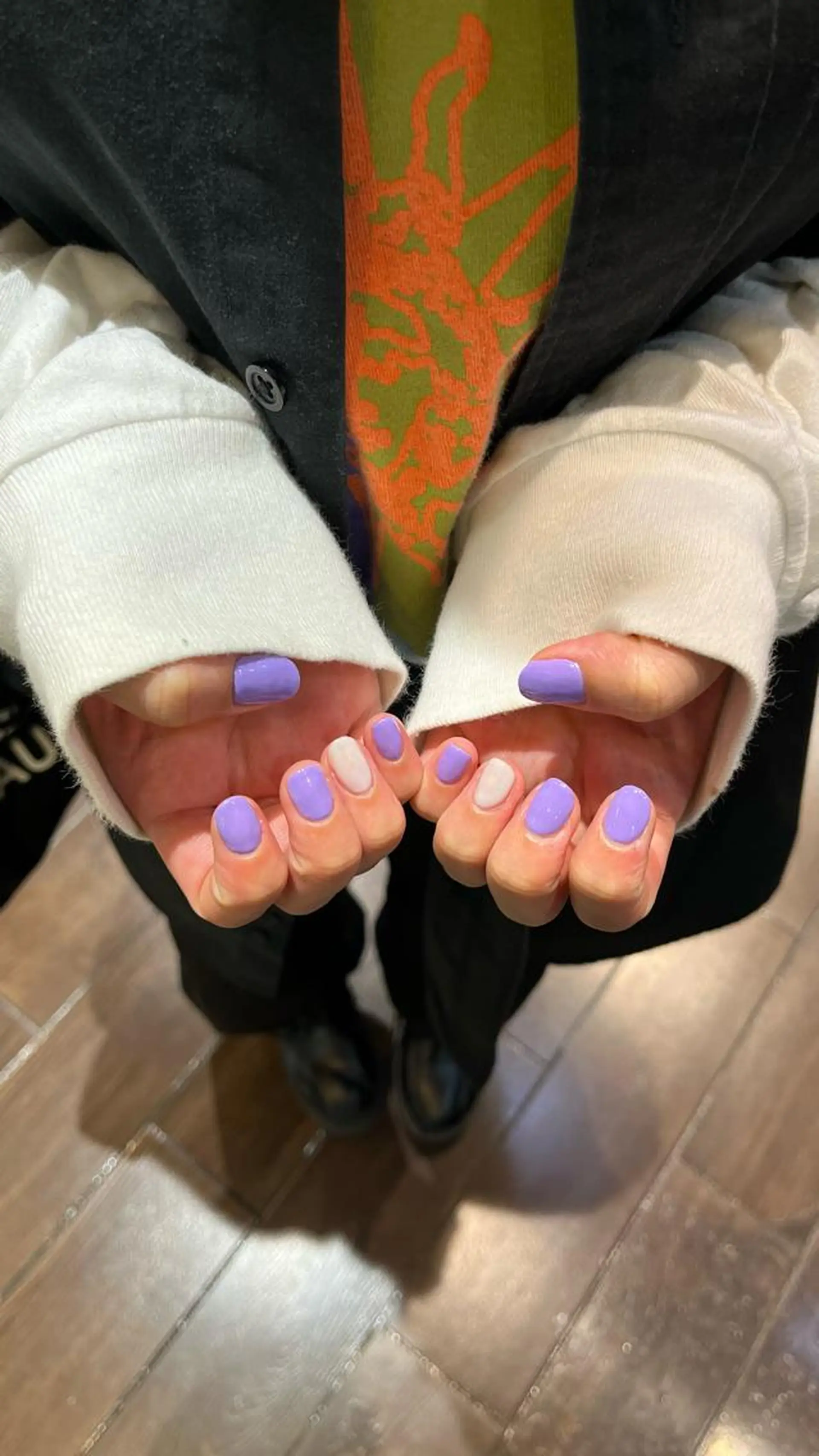 ネイル メンズネイル オフィスネイル ワンカラーネイル オレンジ ピンク ボブ/暖色カラー コウボヒカルのヘアスタイル