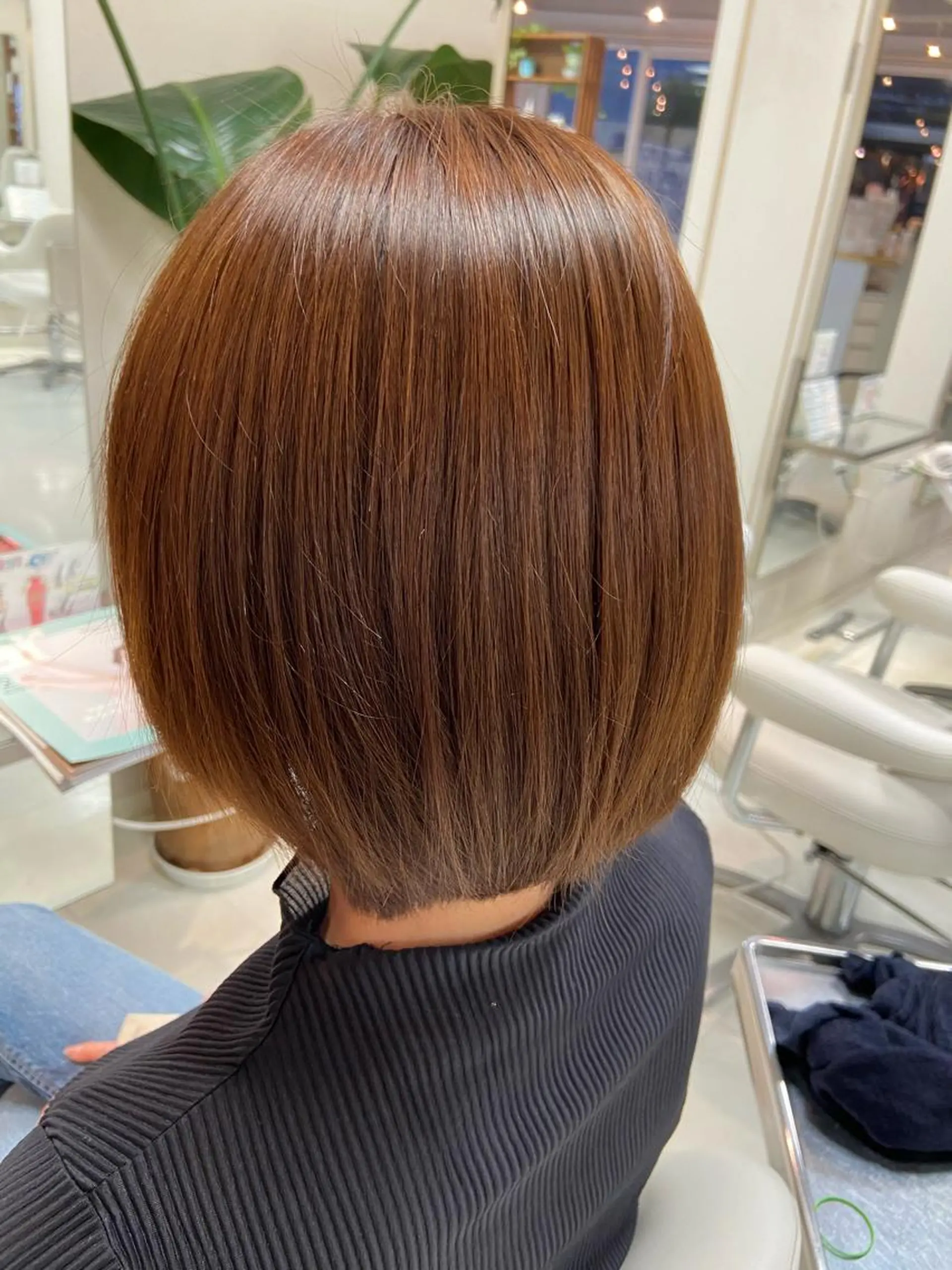 ショート カラー ブリーチ ブラウンカラー オレンジ オレンジブラウン 菊地 美憂のヘアスタイル