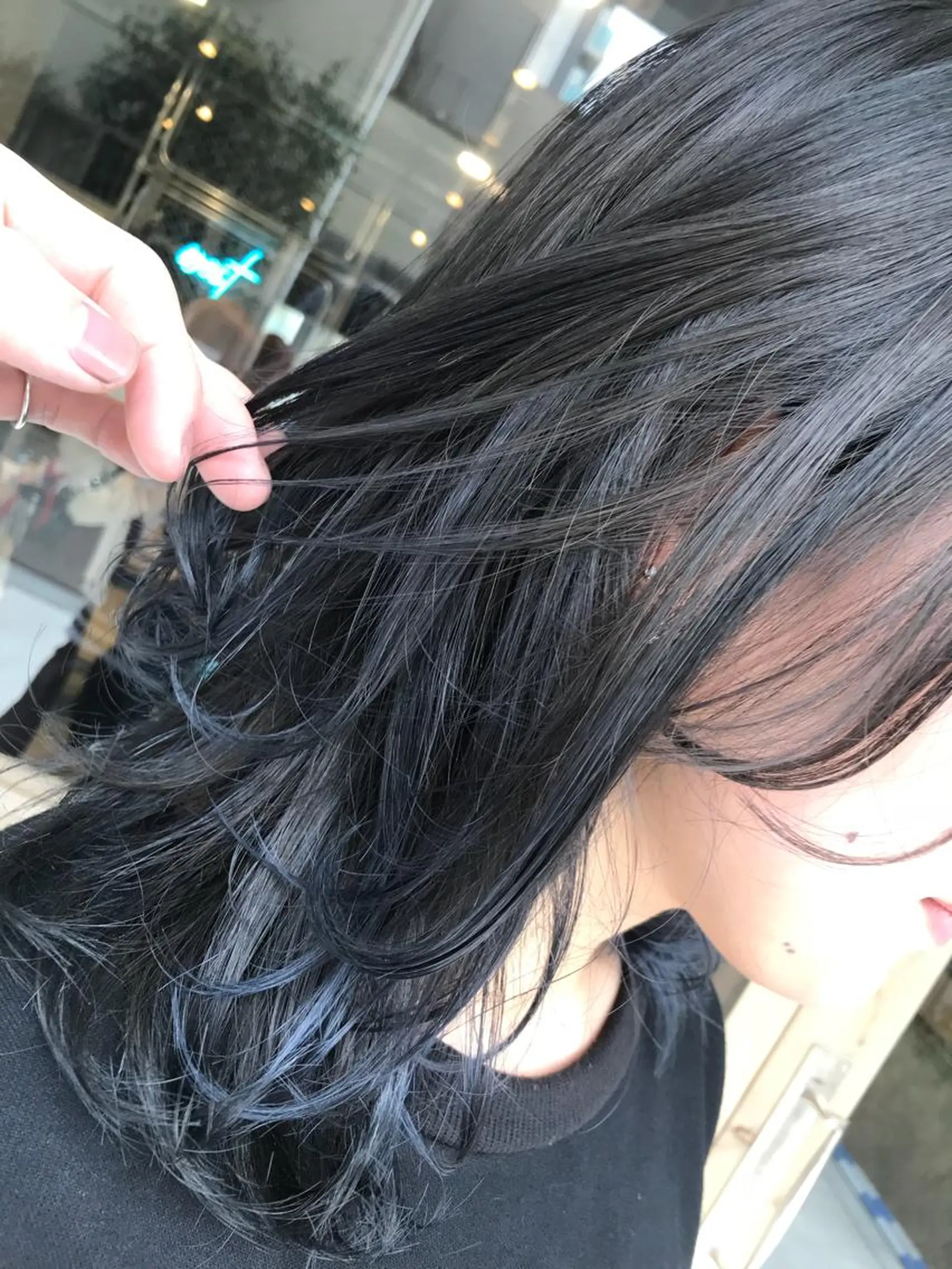 ミディアム カラー ブルーカラー グラデーションカラー 竹嶌 健吾のヘアスタイル