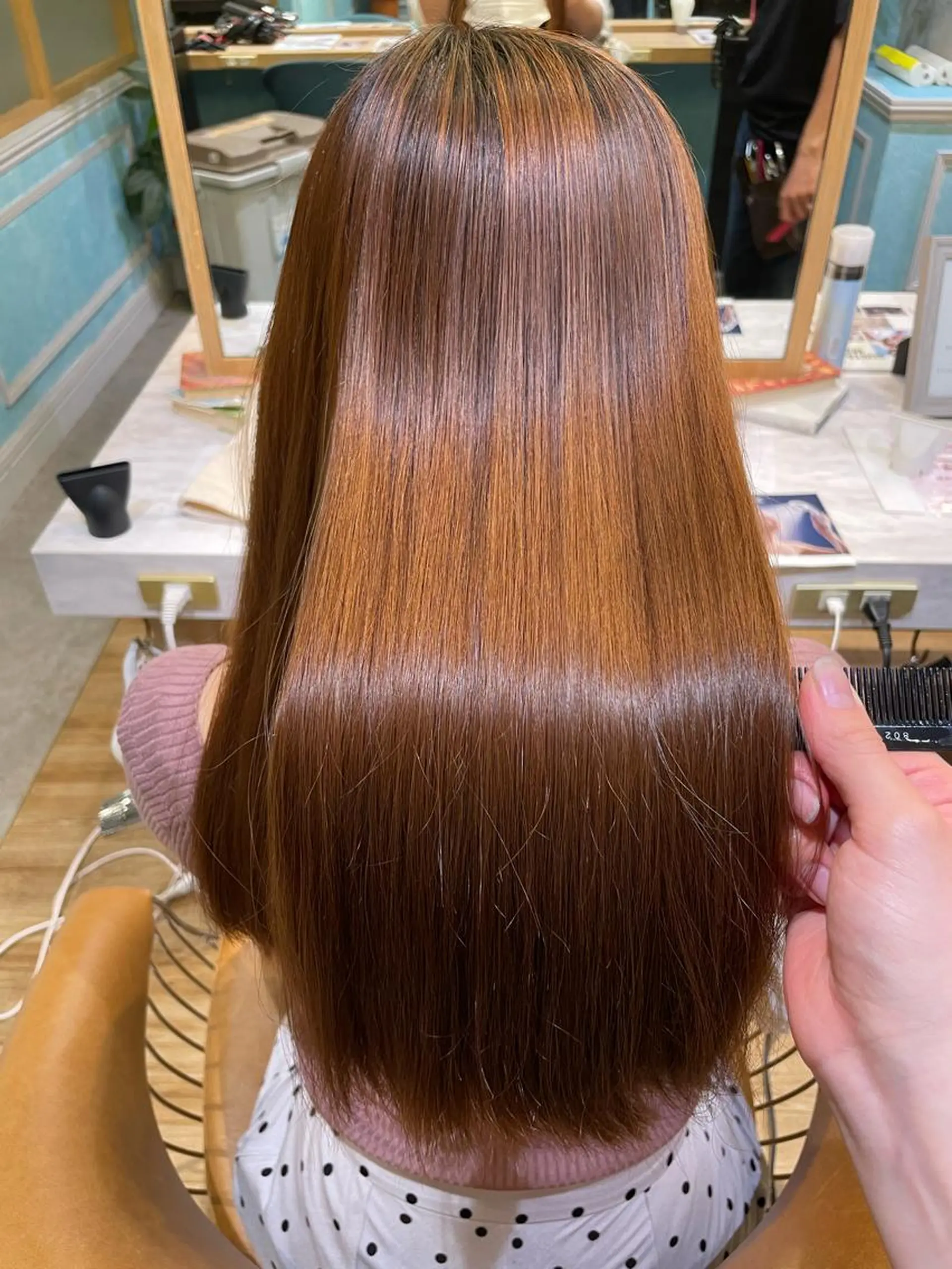 ロング 縮毛矯正 トリートメント 🐥ボブ/韓国ヘア 髪質改善/halcaのヘアスタイル