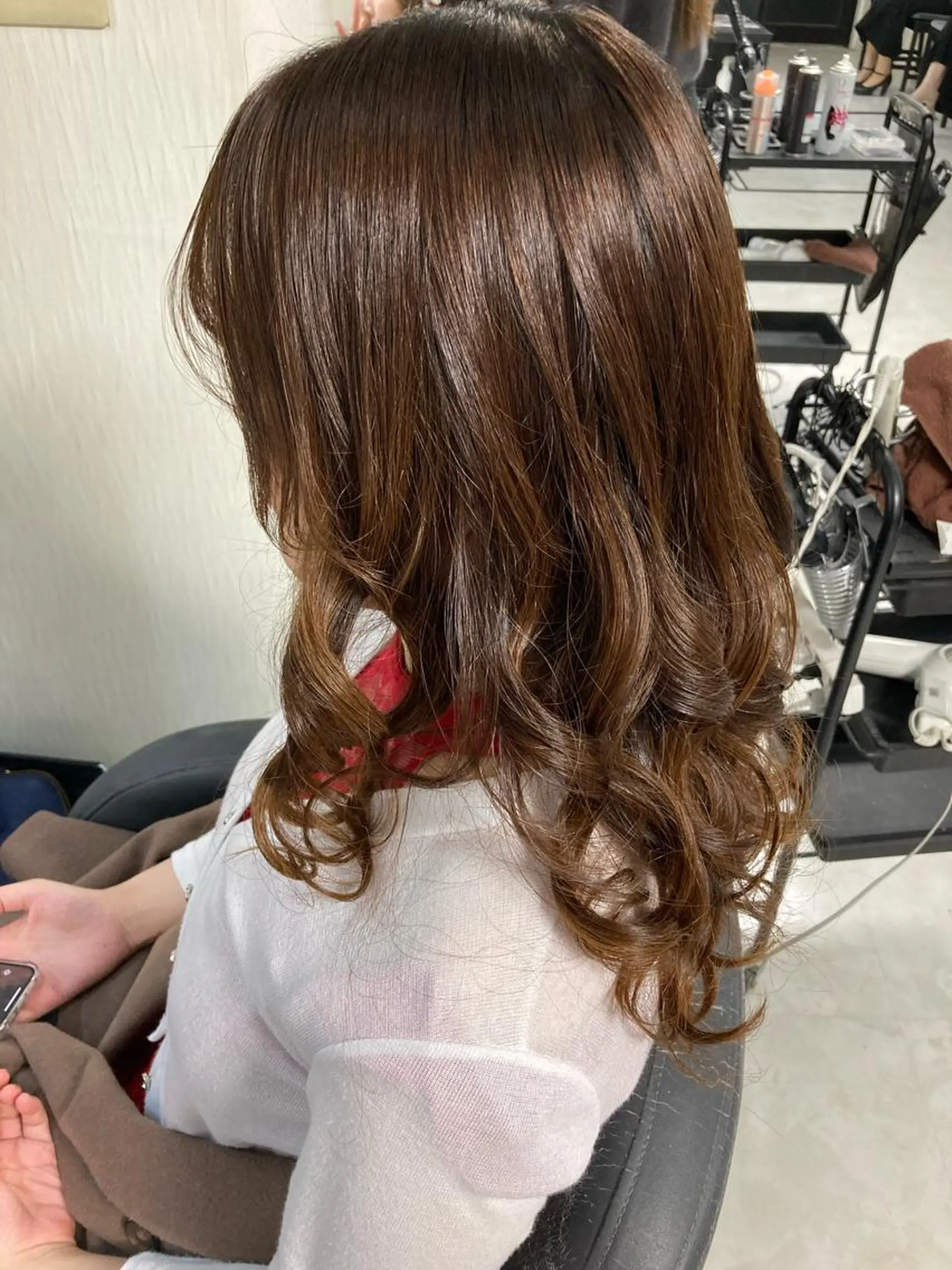 セミロング ヘアアレンジ ベルグロー🧡 心斎橋スタッフ🦋のヘアスタイル