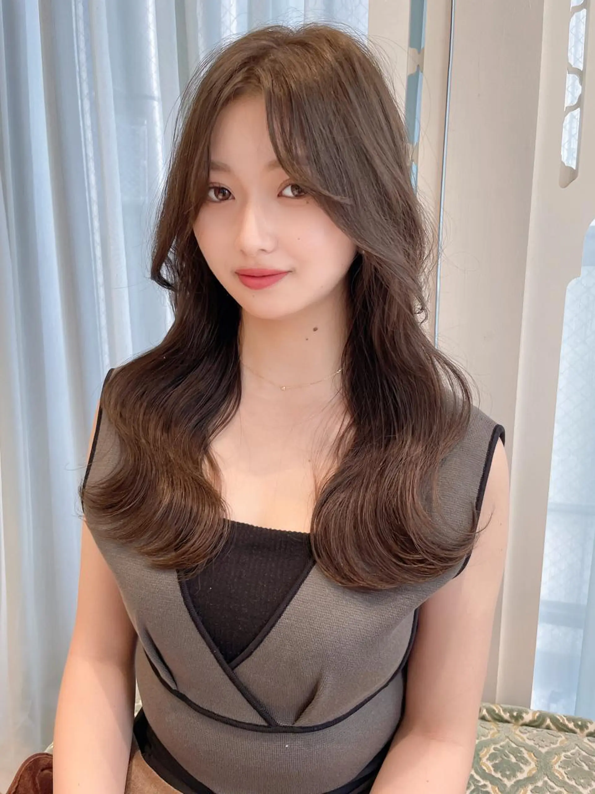 セミロング カラー バレイヤージュ ブリーチ ケアブリーチ ダブルカラー グラデーションカラー 美髪/カラー 美容院🌈渡辺隼也のヘアスタイル