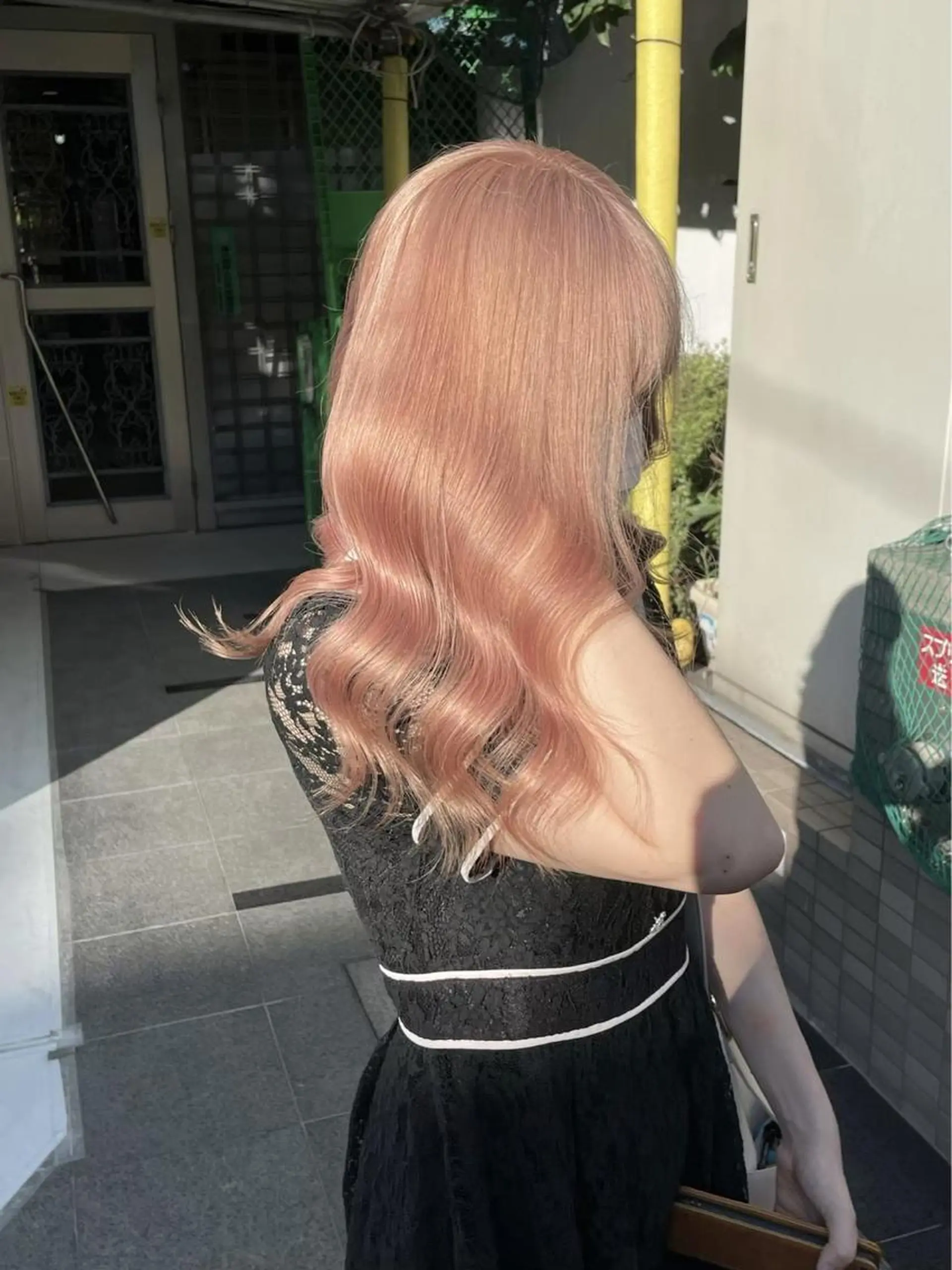 セミロング カラー ヘアアレンジ 🌷FUKA🌷 まろやかハイトーンのヘアスタイル