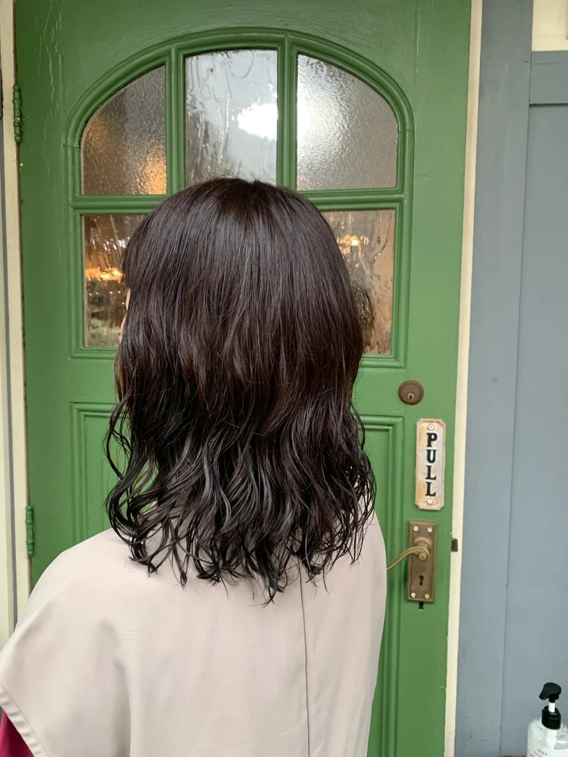 ミディアム パーマ カット パーマ トリートメント 清水千優/パーマ/透 明感カラー/メンズのヘアスタイル