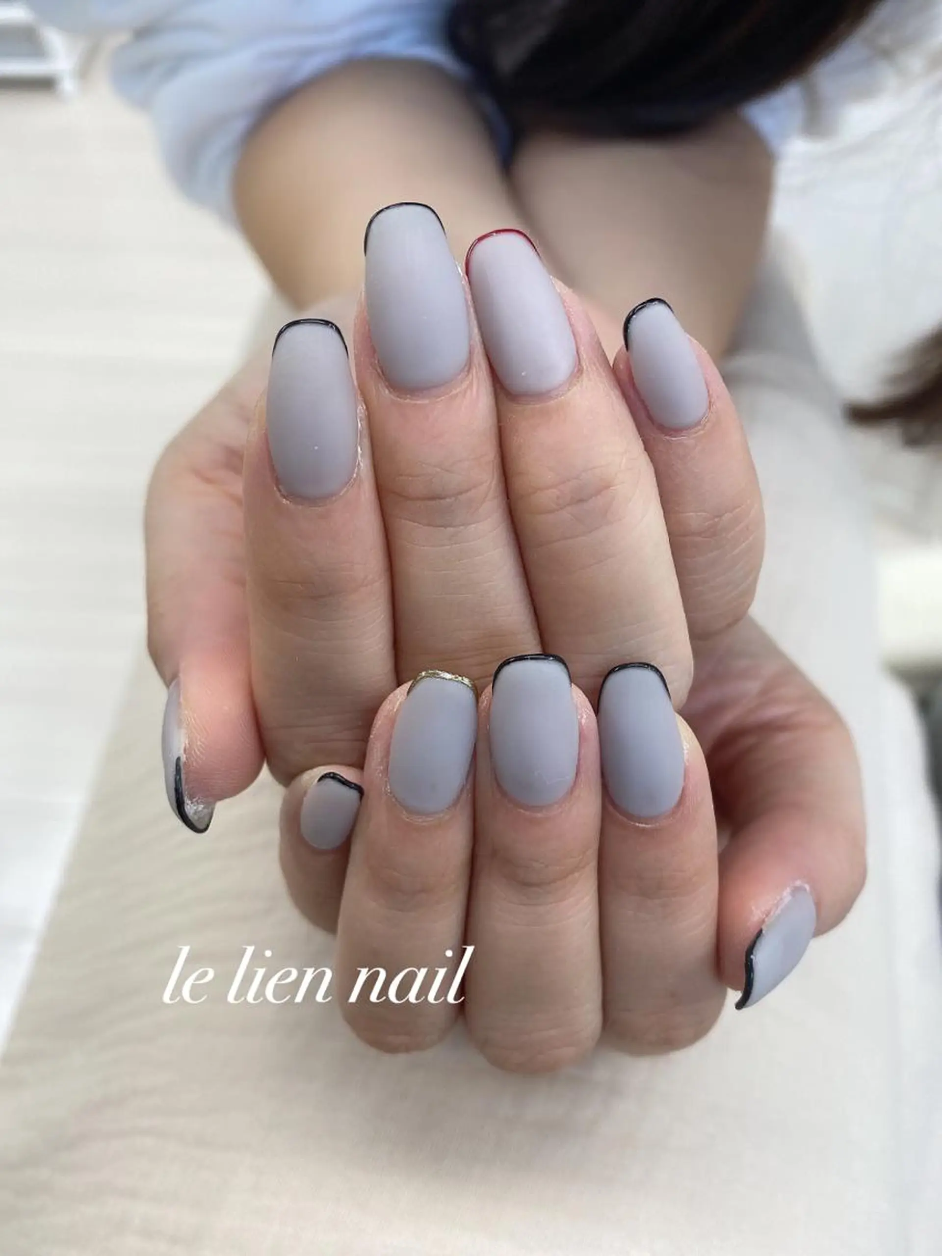 ネイル フレンチネイル マットネイル le lien nailのネイルデザイン