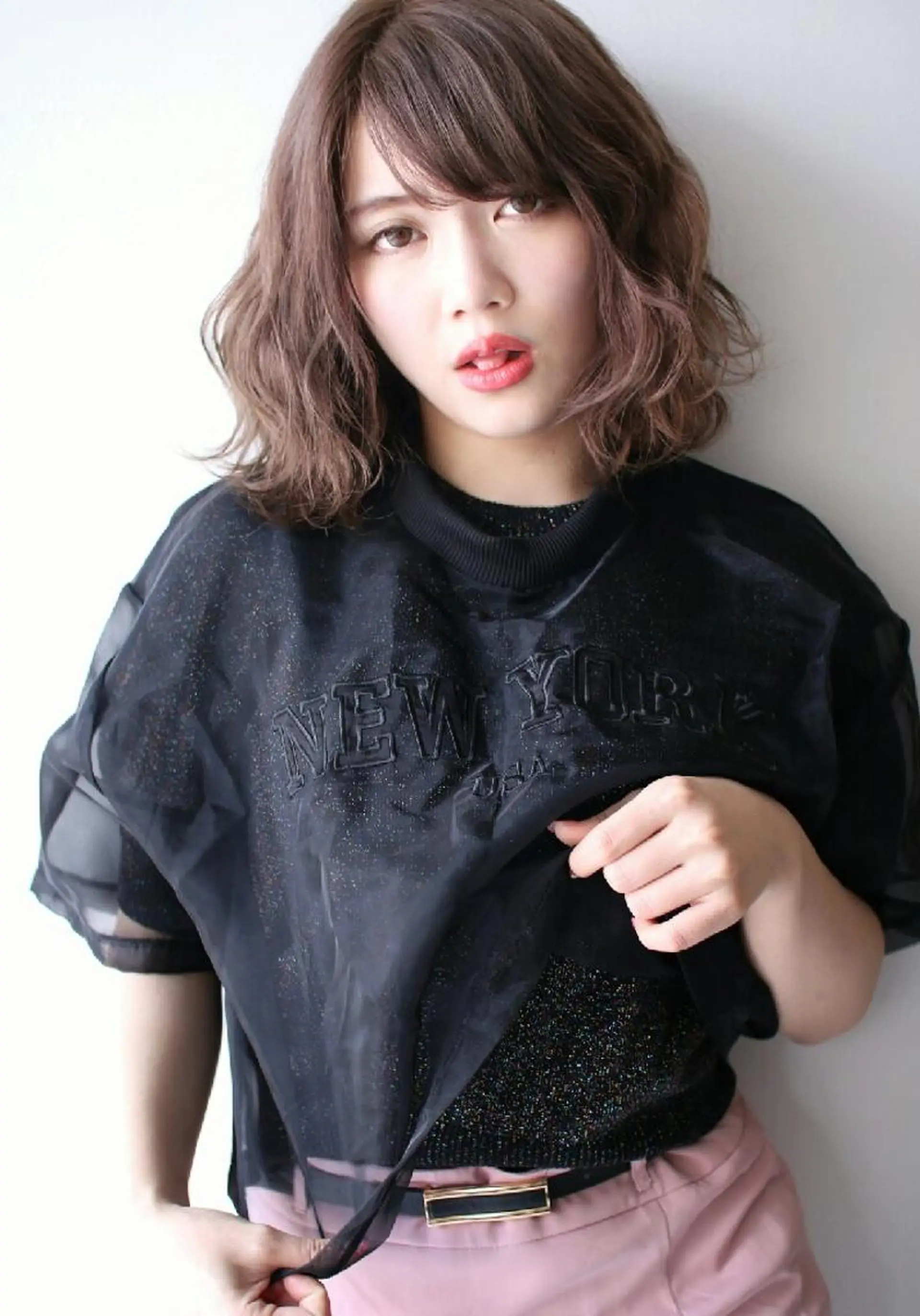 ミディアム カラー 堀内 翔のヘアスタイル