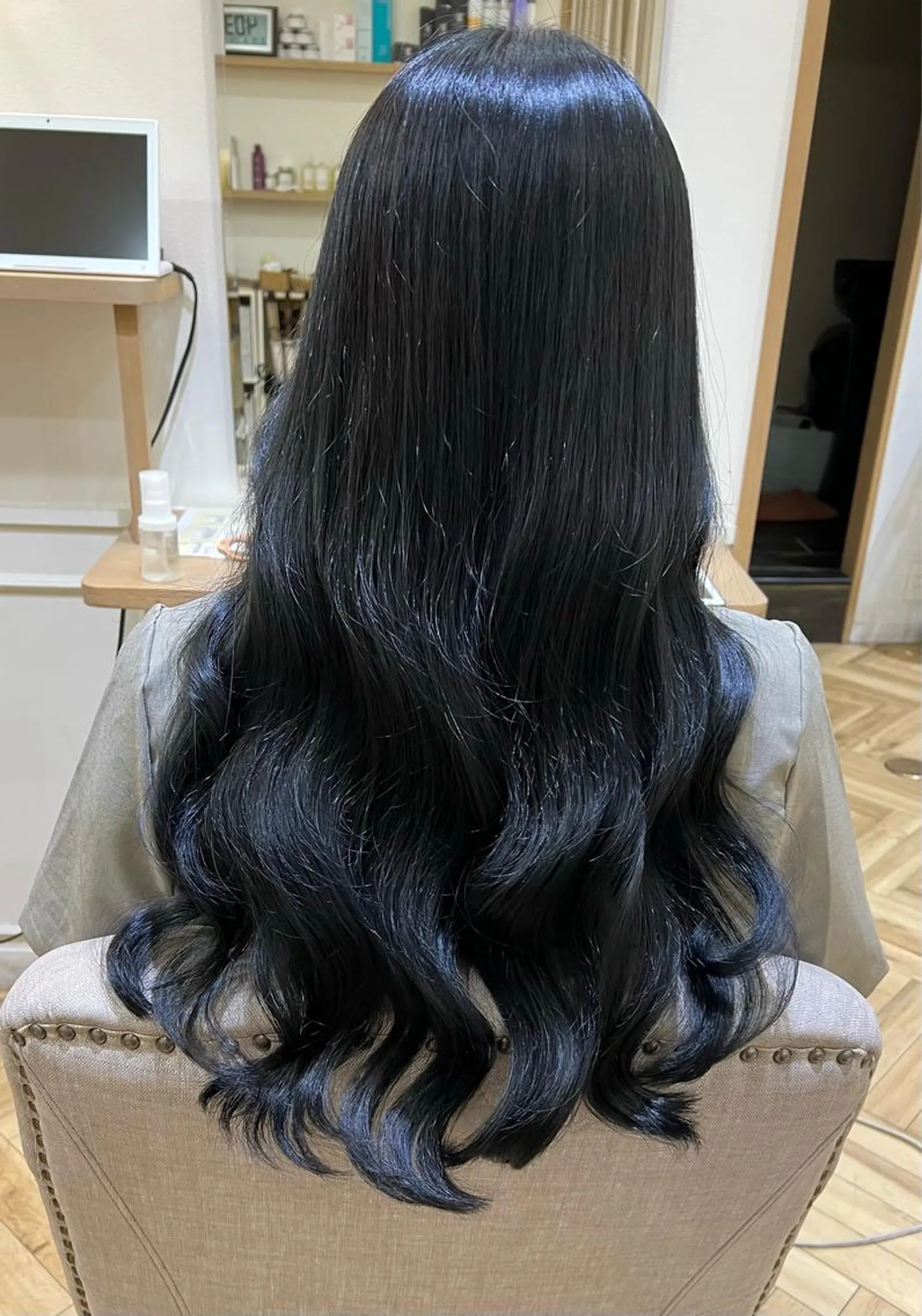 ロング ヨシンモリ カット ヘアカラー トリートメント 韓国ヘア🇰🇷 SAYAのヘアスタイル