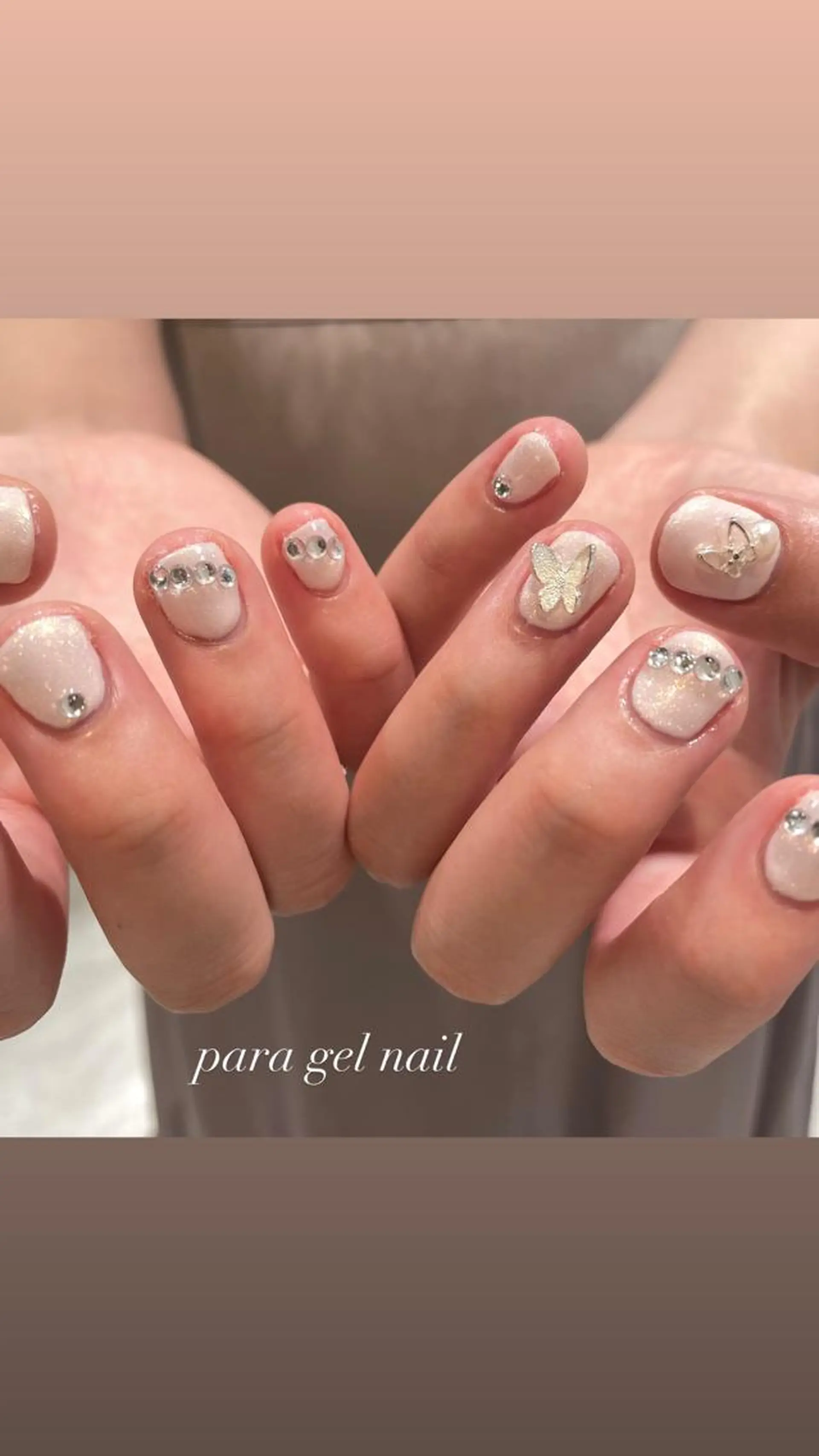 ネイル ジェルネイル パラジェル ハンドネイル 淡色ネイル 🎀moeのネイルデザイン
