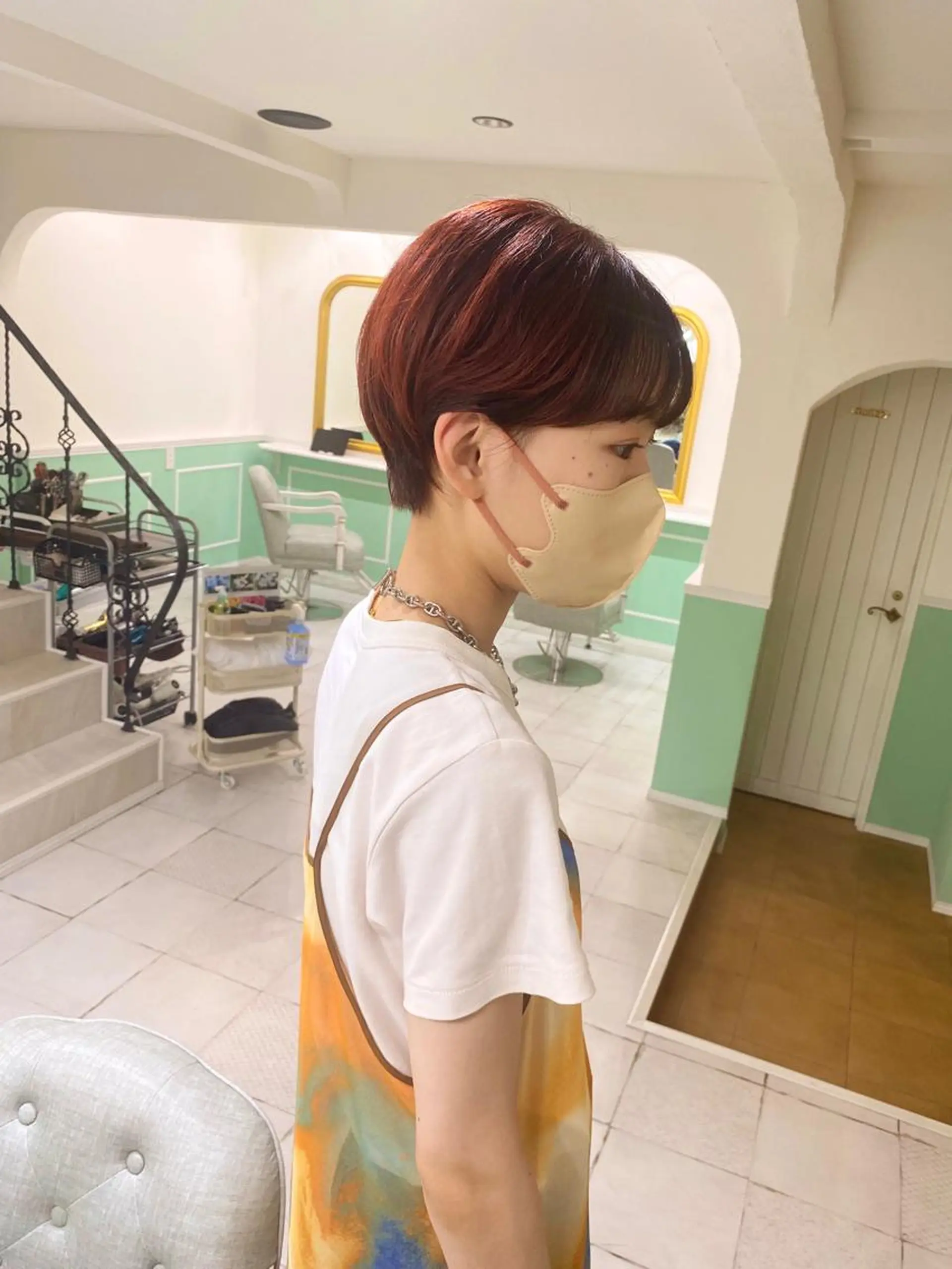 ショート カラー オレンジ ショートヘア flen所属・𖤣𖥧𖥣𖥧田中 姫乃𖤣𖥧𖥣𖡡のヘアスタイル