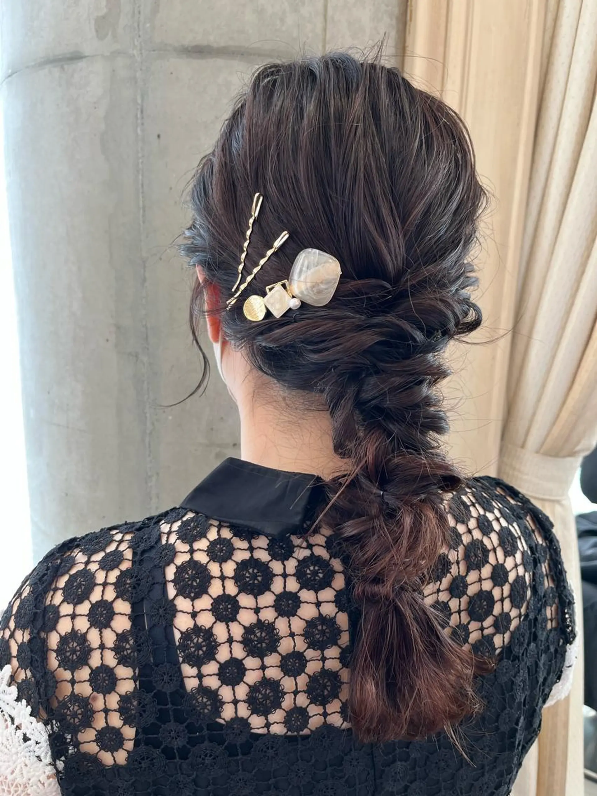 セミロング ヘアアレンジ ヘアセット サソウ ユリエ🥥のヘアスタイル