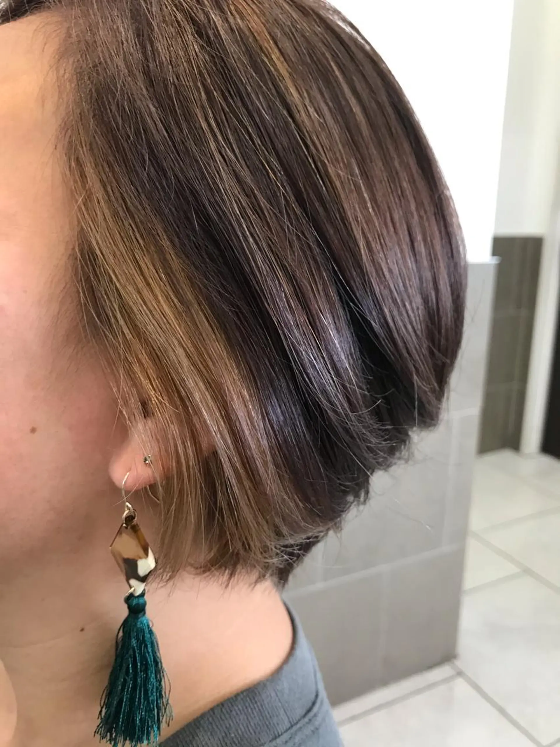 ミディアム カラー ヘアカラー Nani SATOMIのヘアスタイル